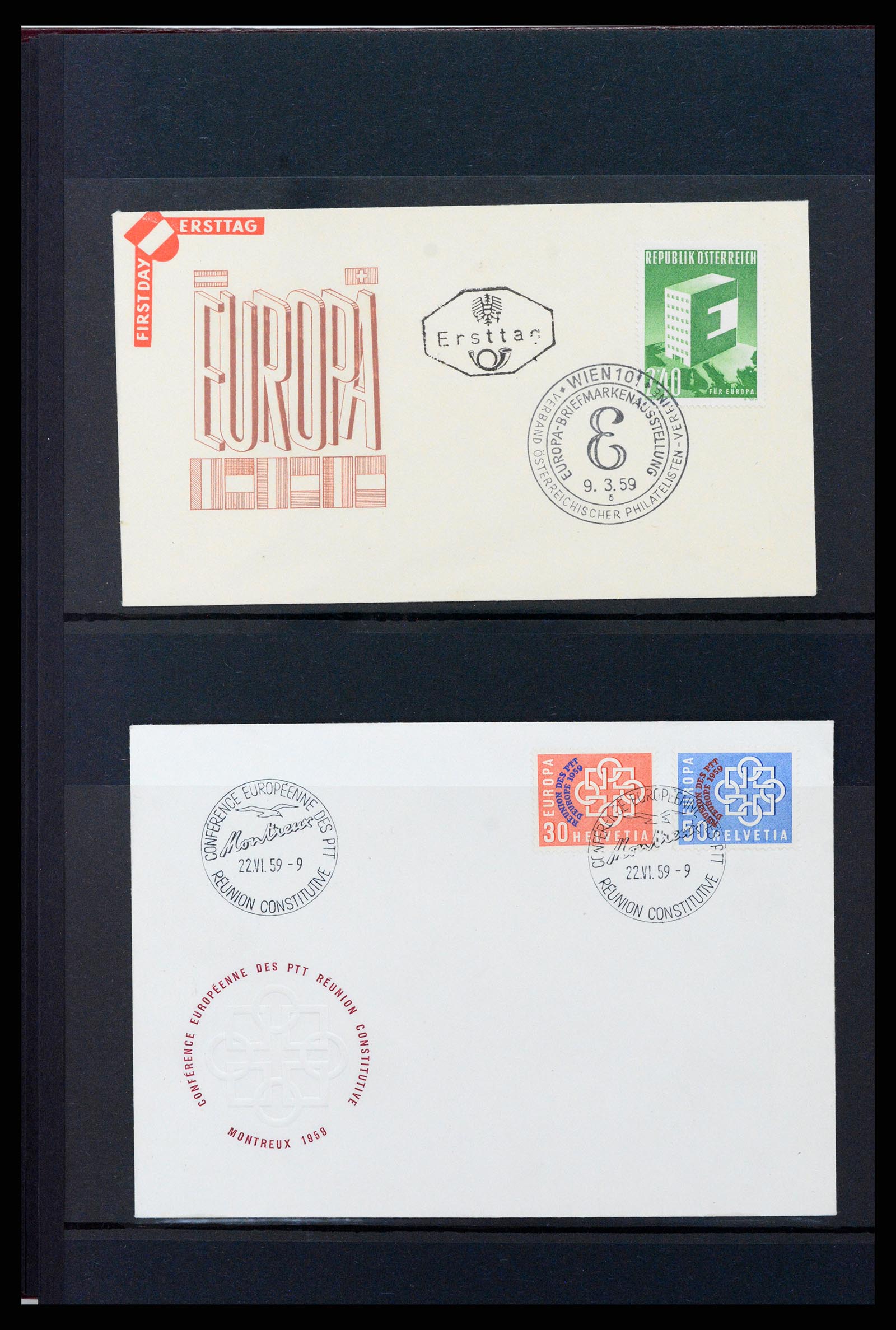 37463 015 - Postzegelverzameling 37463 Europa CEPT FDC's 1956-1994.