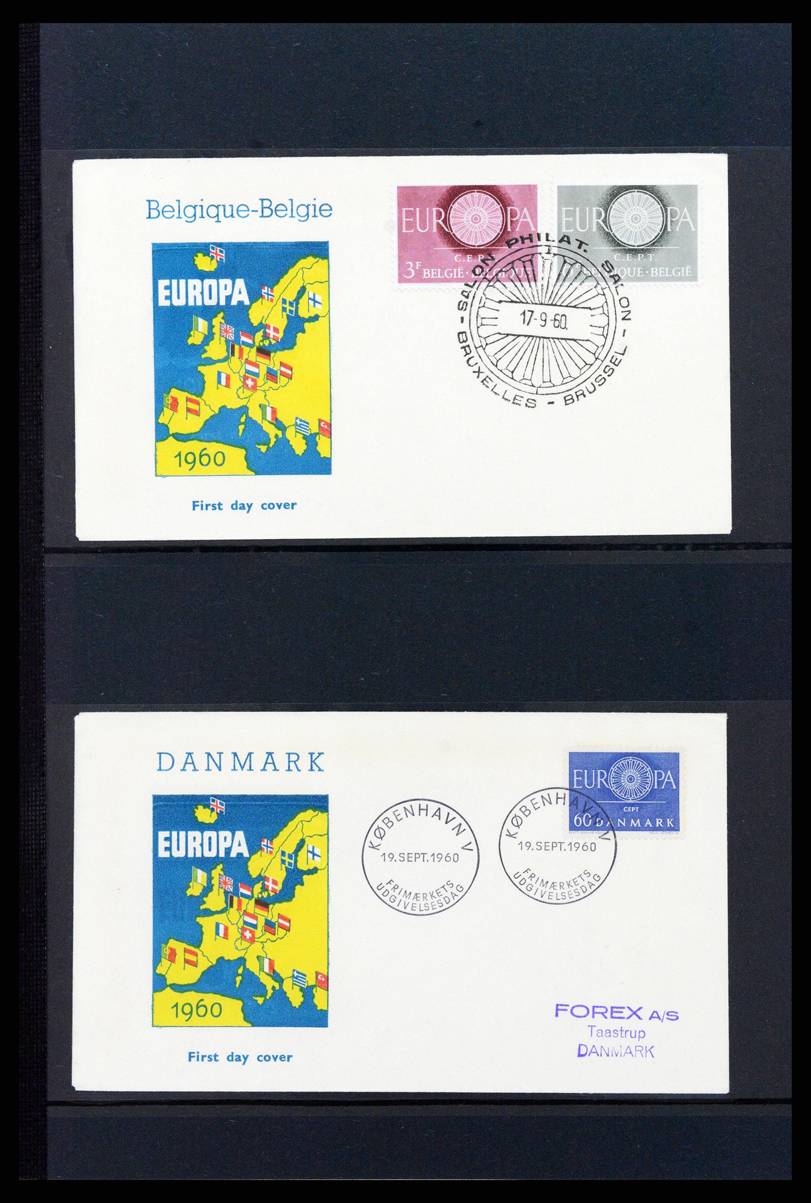 37463 016 - Postzegelverzameling 37463 Europa CEPT FDC's 1956-1994.