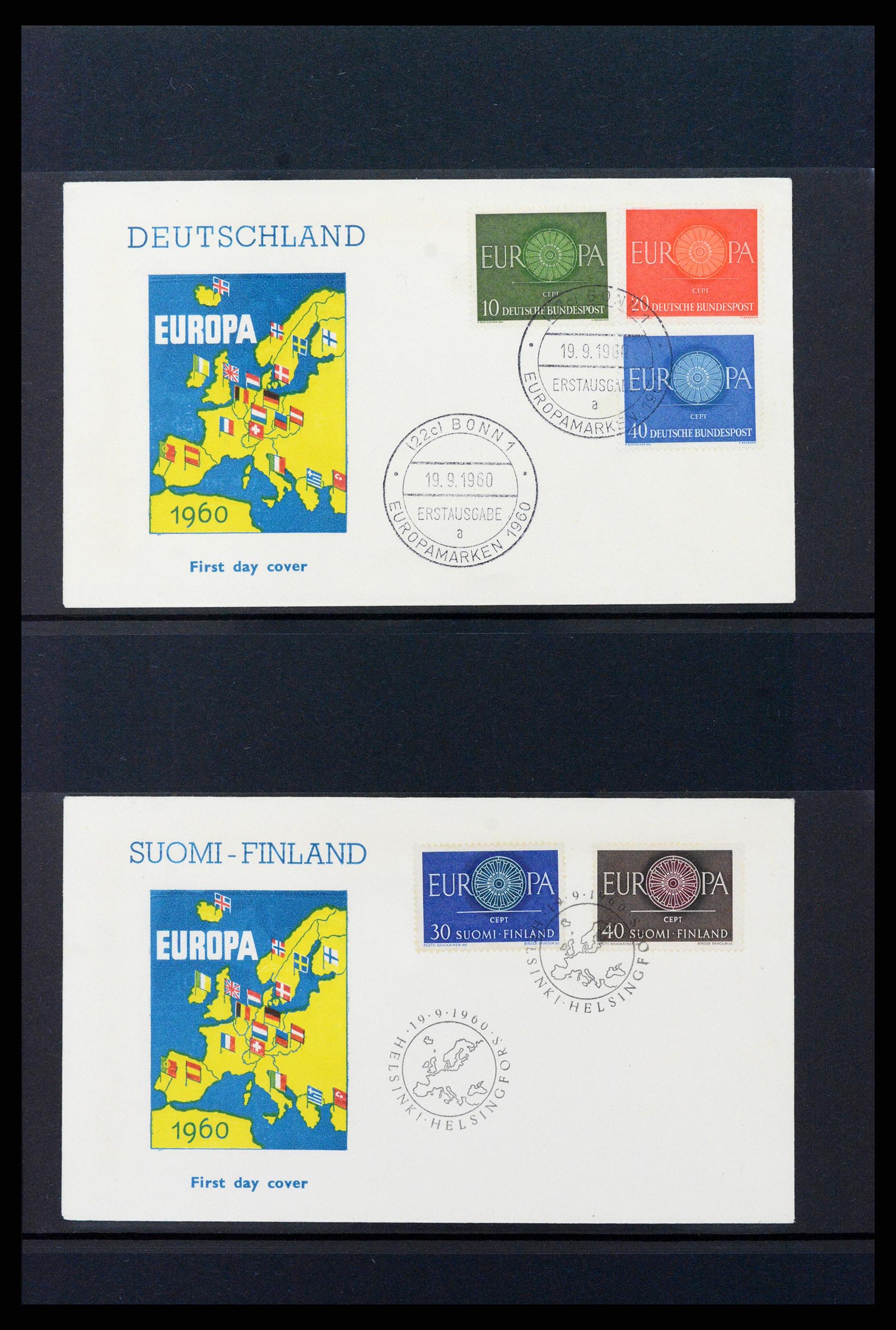 37463 017 - Postzegelverzameling 37463 Europa CEPT FDC's 1956-1994.