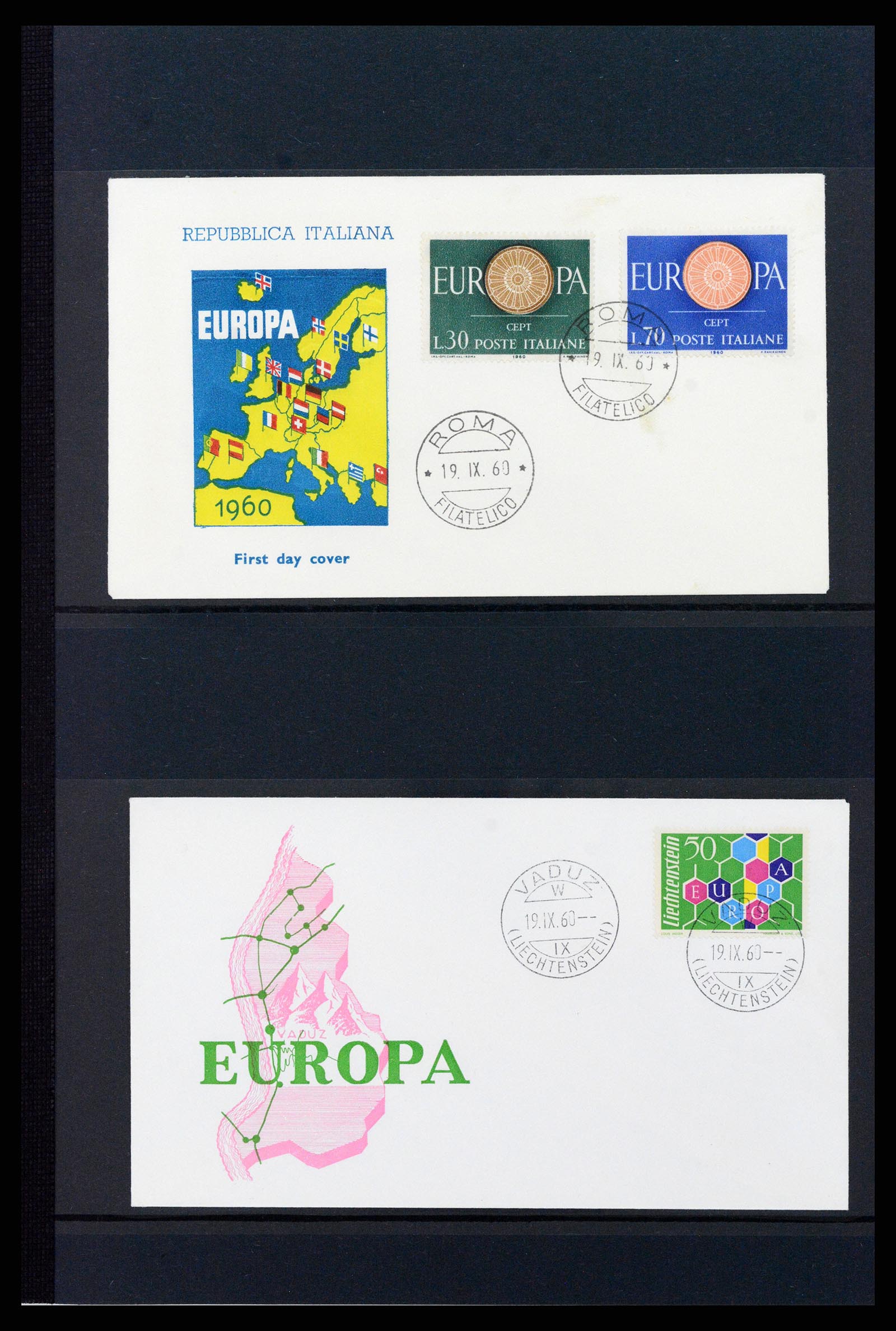37463 020 - Postzegelverzameling 37463 Europa CEPT FDC's 1956-1994.