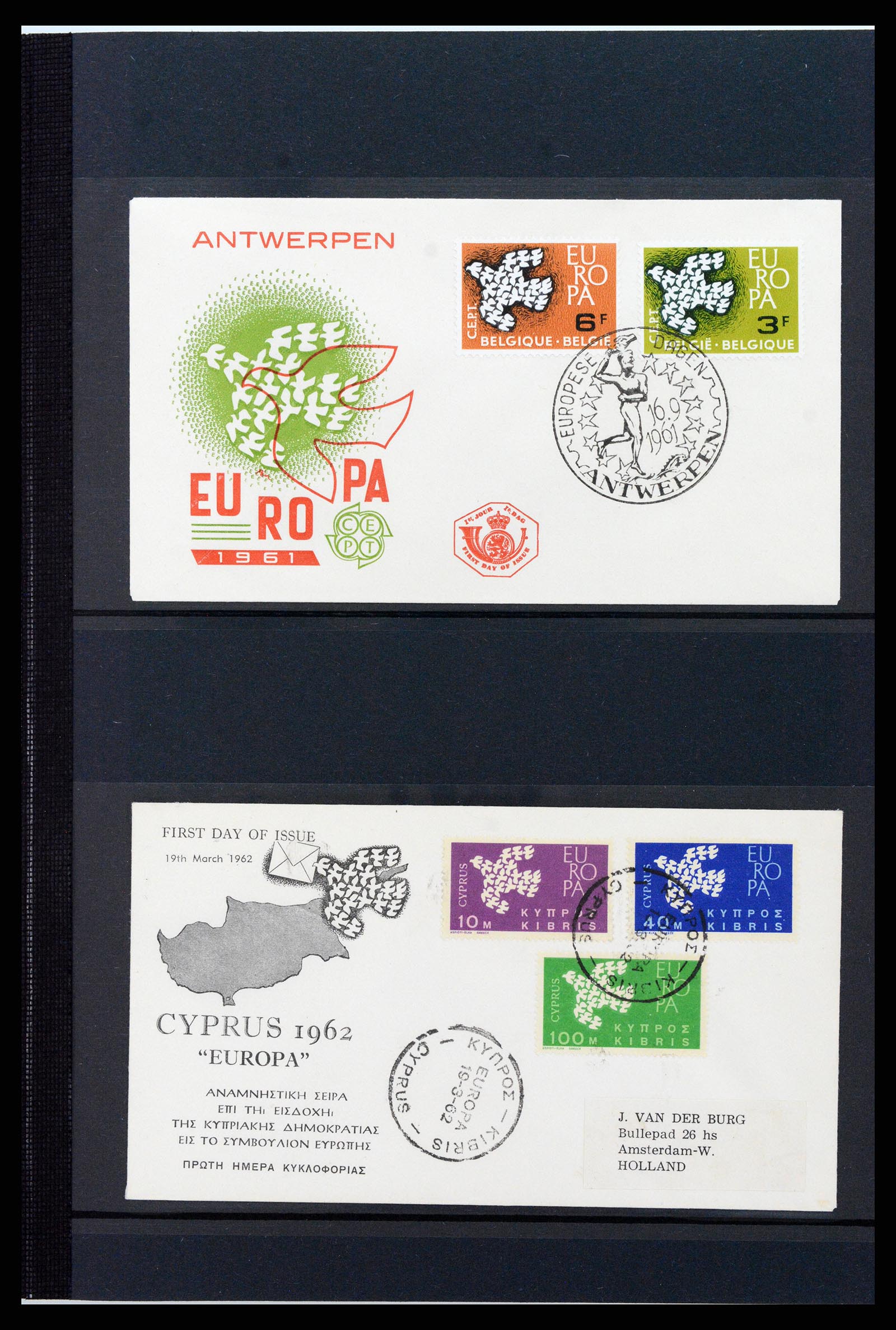 37463 026 - Stamp collection 37463 Europa CEPT FDC's 1956-1994.