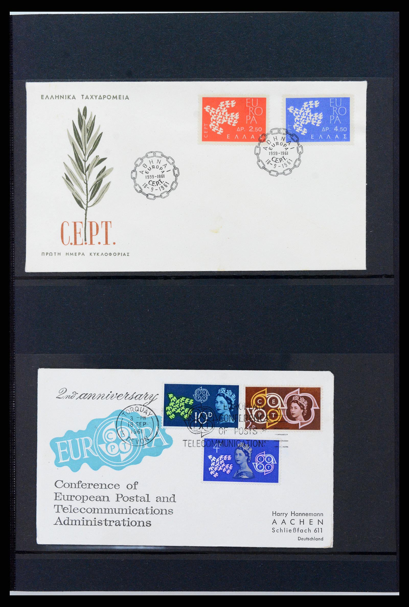 37463 028 - Stamp collection 37463 Europa CEPT FDC's 1956-1994.