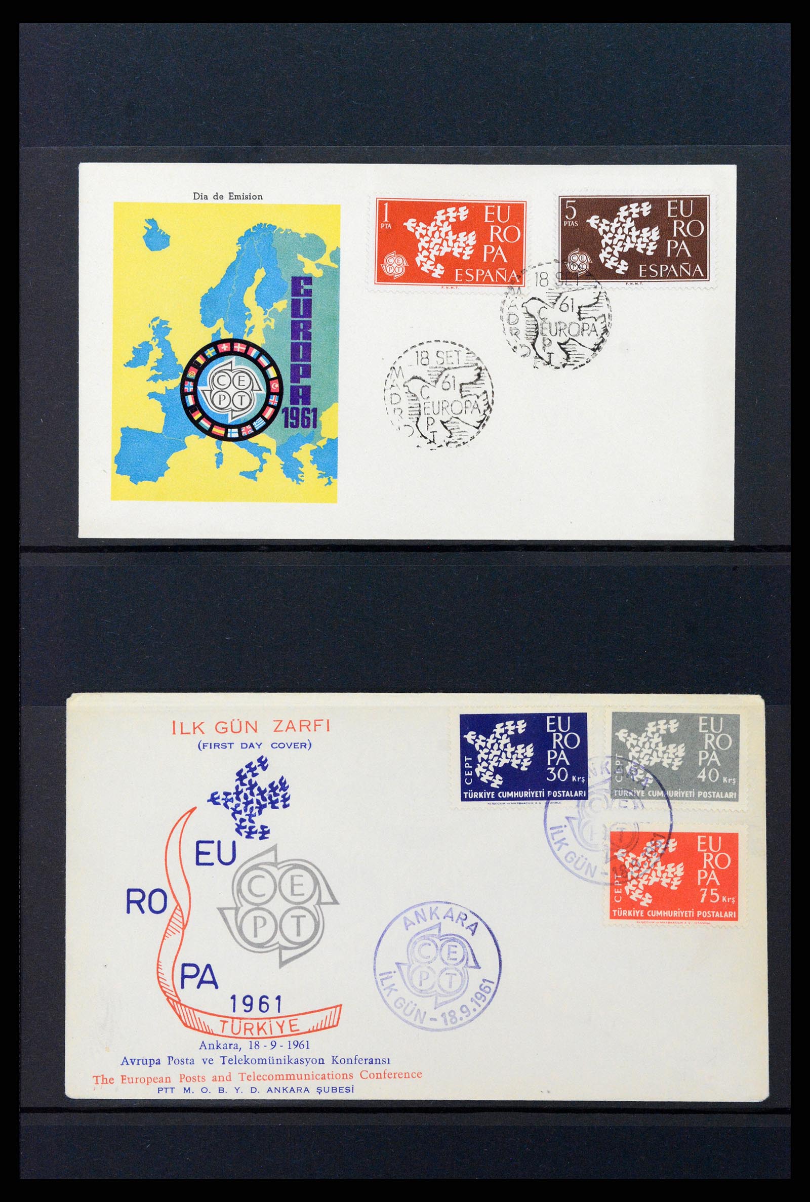 37463 032 - Stamp collection 37463 Europa CEPT FDC's 1956-1994.