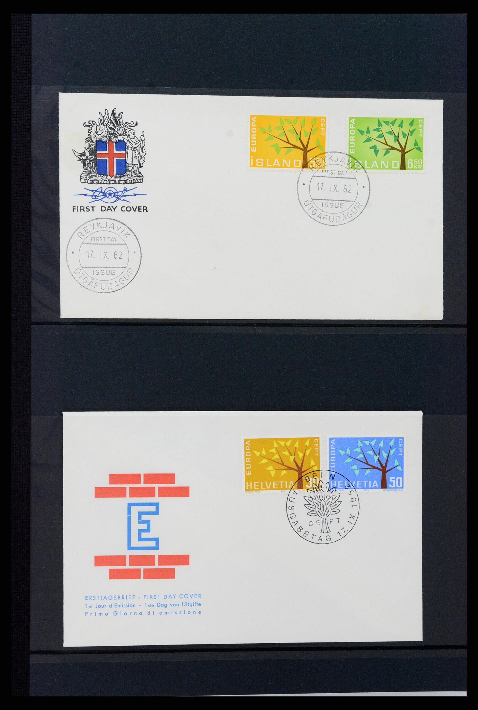 37463 042 - Postzegelverzameling 37463 Europa CEPT FDC's 1956-1994.