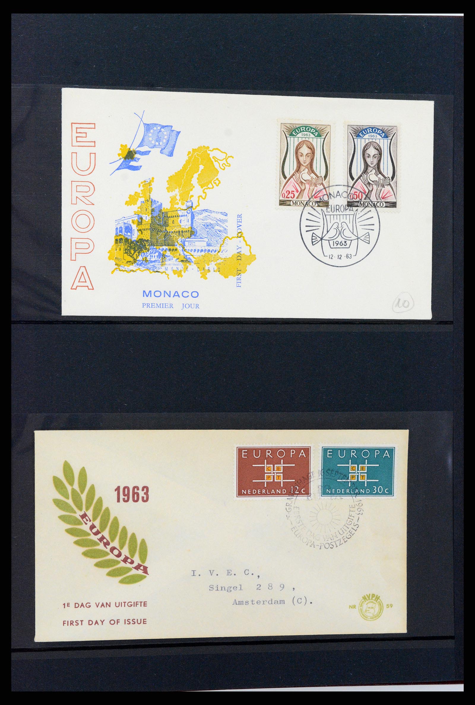 37463 048 - Postzegelverzameling 37463 Europa CEPT FDC's 1956-1994.