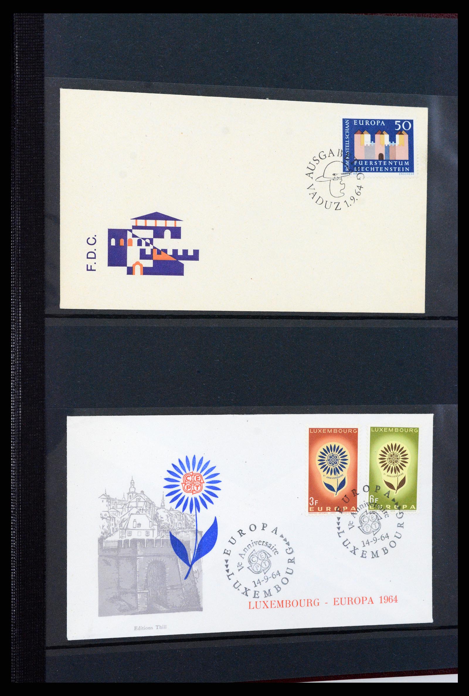37463 056 - Postzegelverzameling 37463 Europa CEPT FDC's 1956-1994.