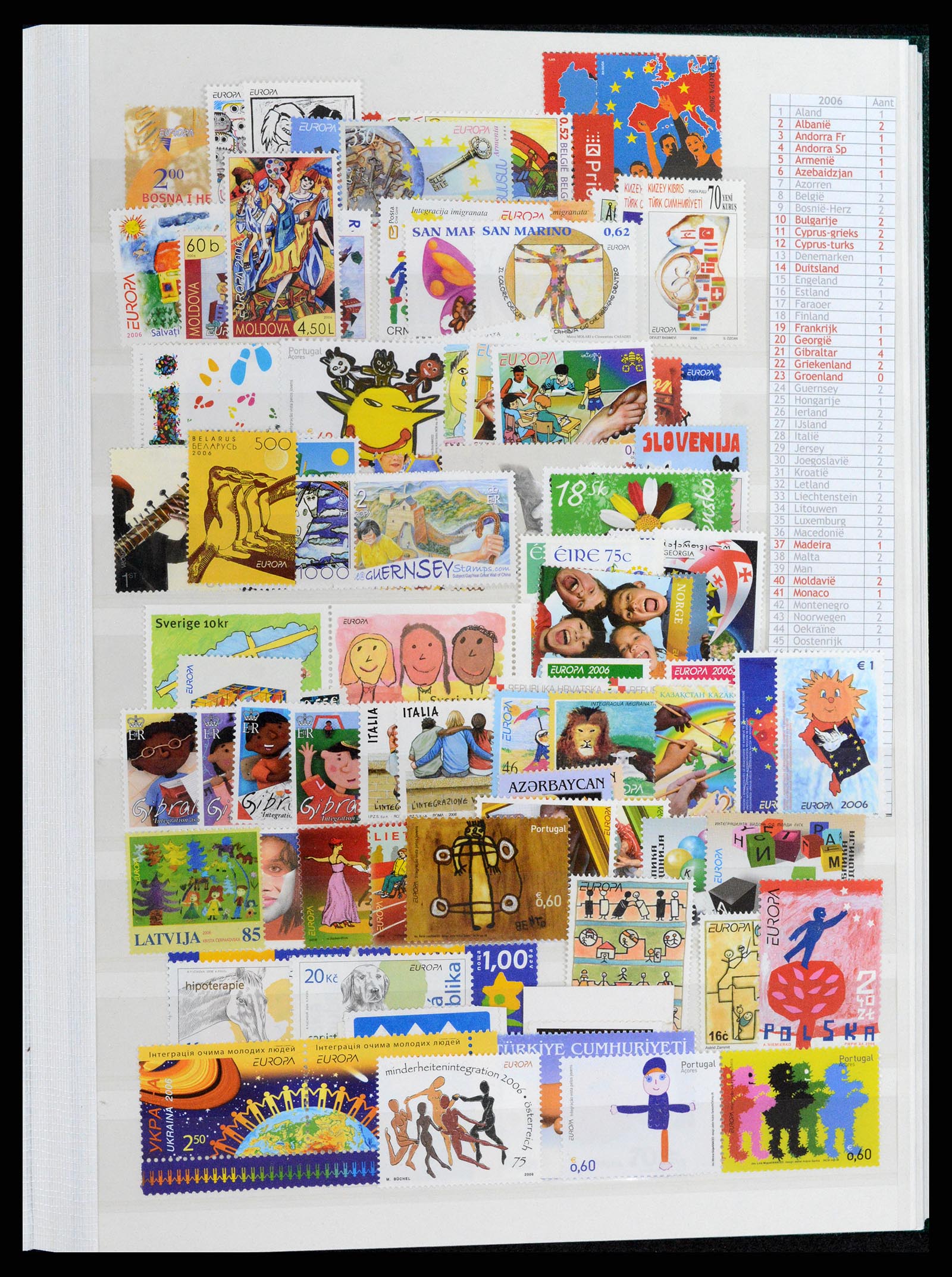37464 076 - Postzegelverzameling 37464 Europa CEPT 1956-2011.