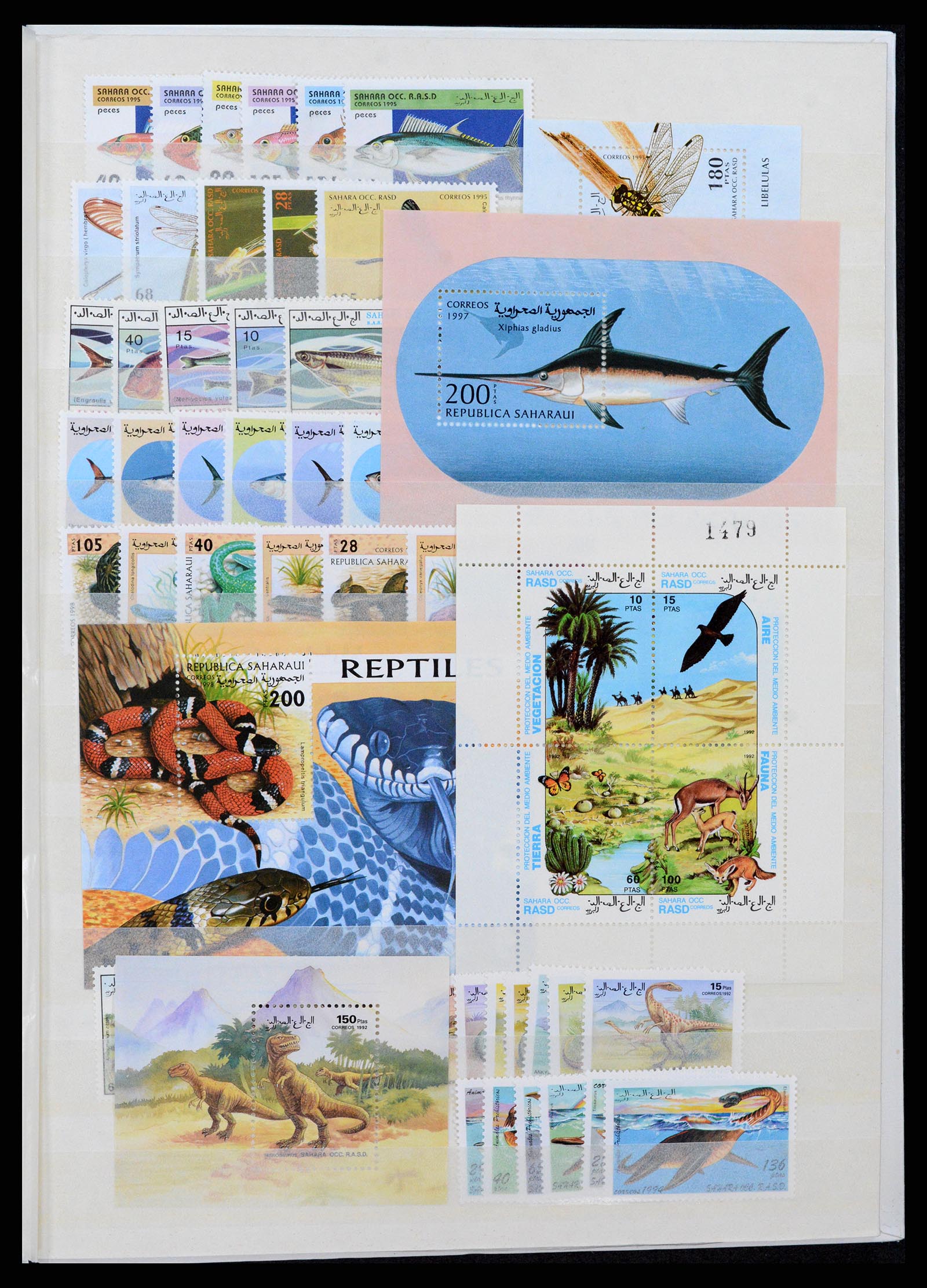 37465 001 - Postzegelverzameling 37465 Motief vissen en zeeleven t/m 2021!!