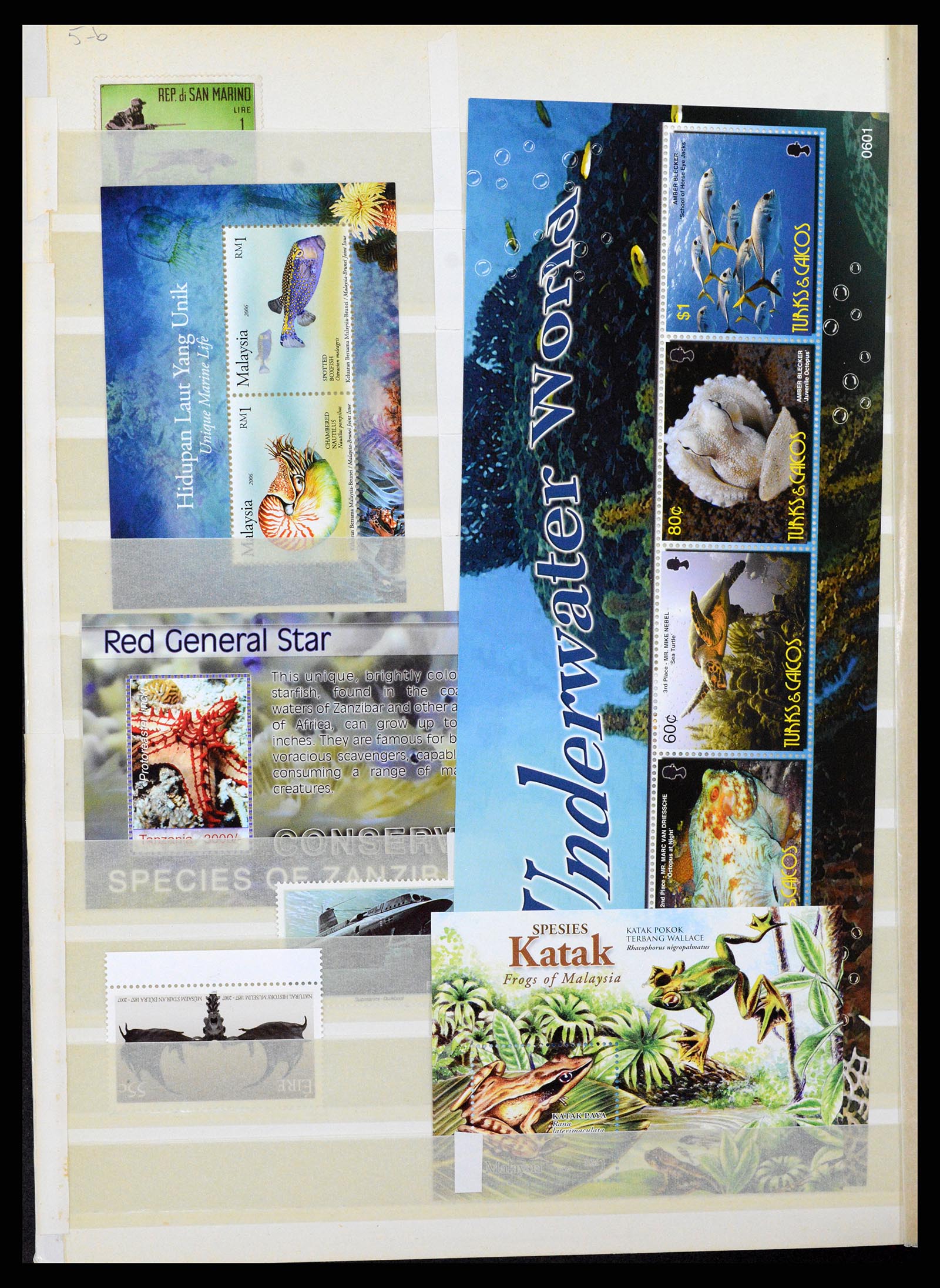 37465 366 - Stamp collection 37465 Thematics fishes and sealife till 2021!!