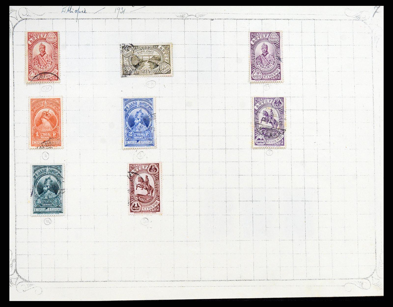 37467 003 - Postzegelverzameling 37467 Ethiopië 1895-1935.