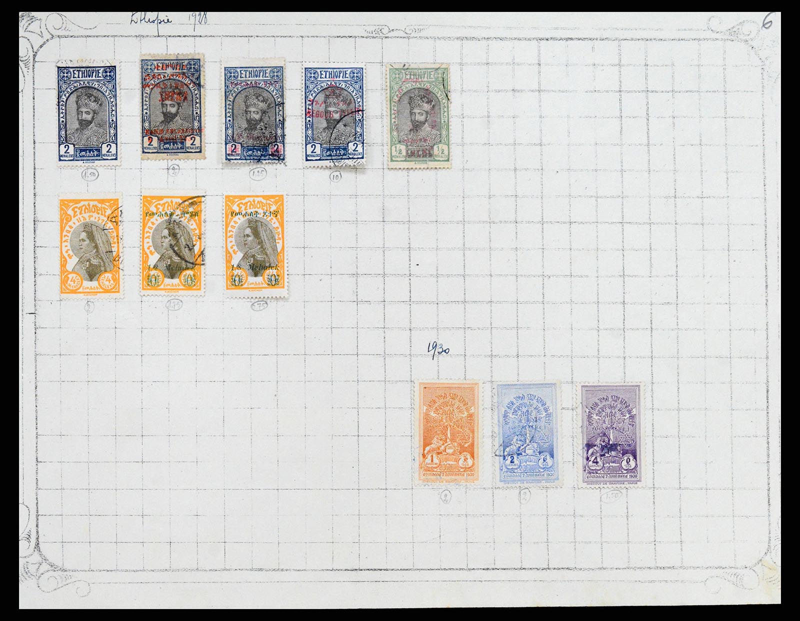 37467 004 - Postzegelverzameling 37467 Ethiopië 1895-1935.