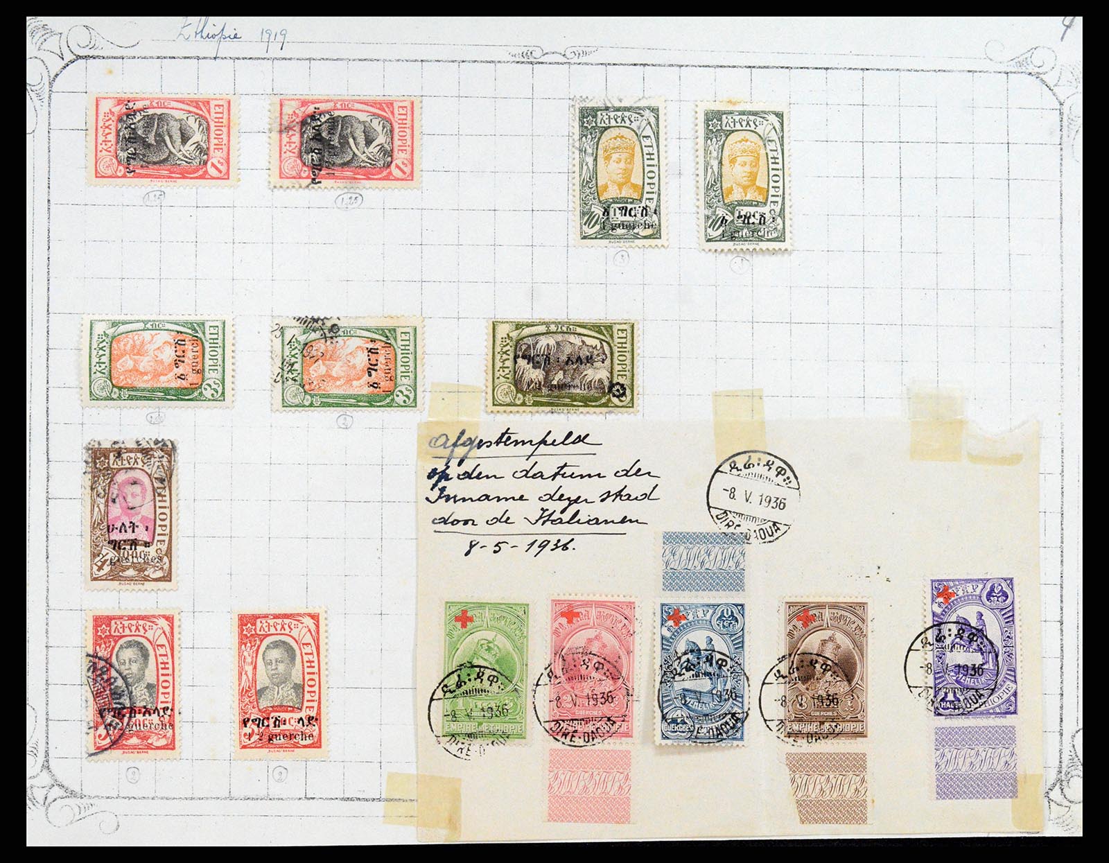 37467 006 - Postzegelverzameling 37467 Ethiopië 1895-1935.
