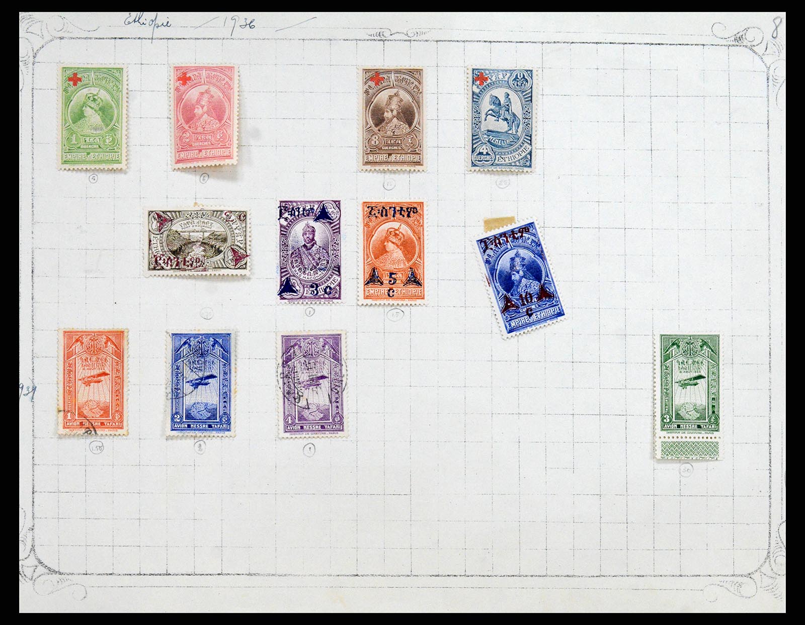 37467 008 - Postzegelverzameling 37467 Ethiopië 1895-1935.