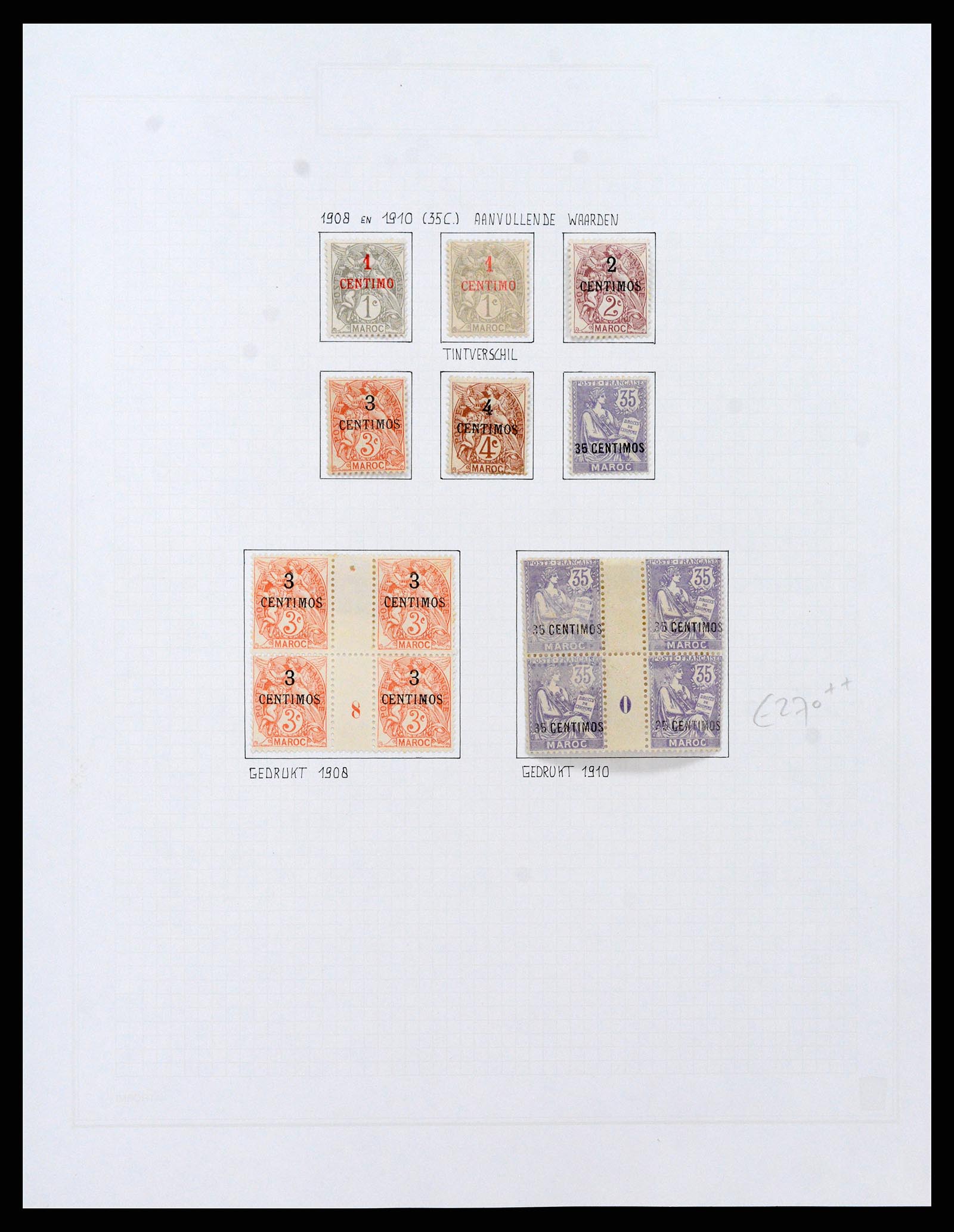 37470 004 - Postzegelverzameling 37470 Marokko 1891-1950.