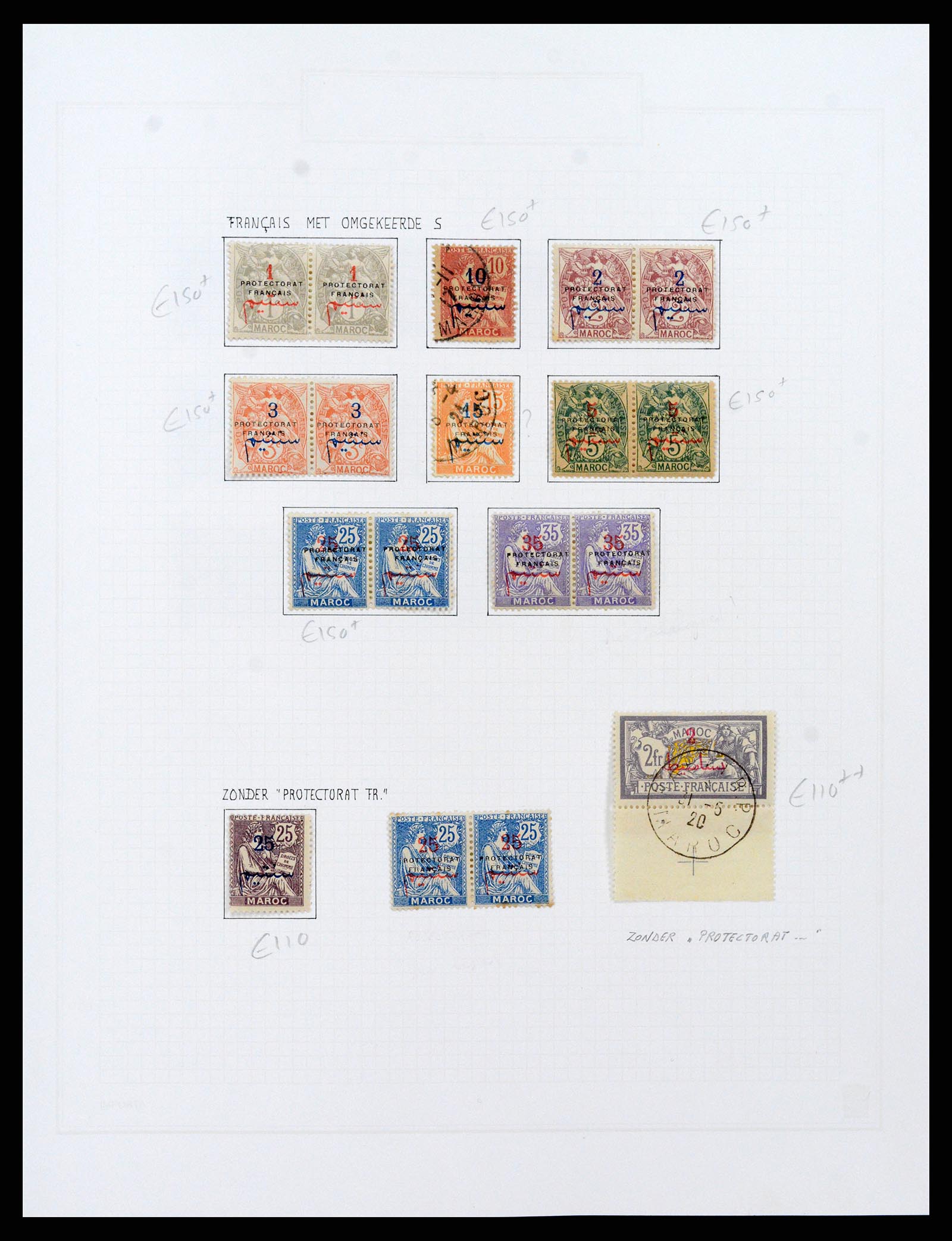 37470 009 - Postzegelverzameling 37470 Marokko 1891-1950.