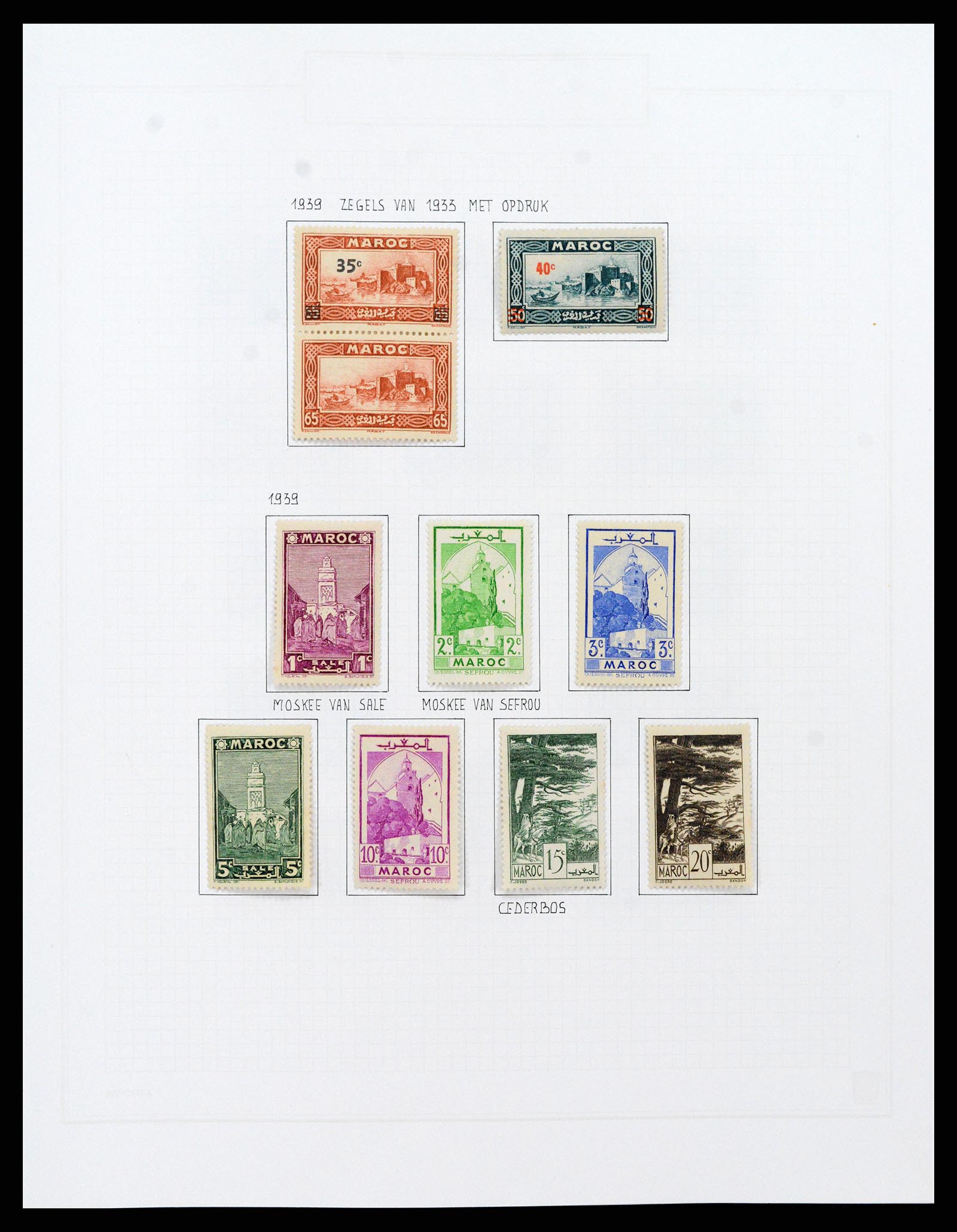 37470 021 - Postzegelverzameling 37470 Marokko 1891-1950.