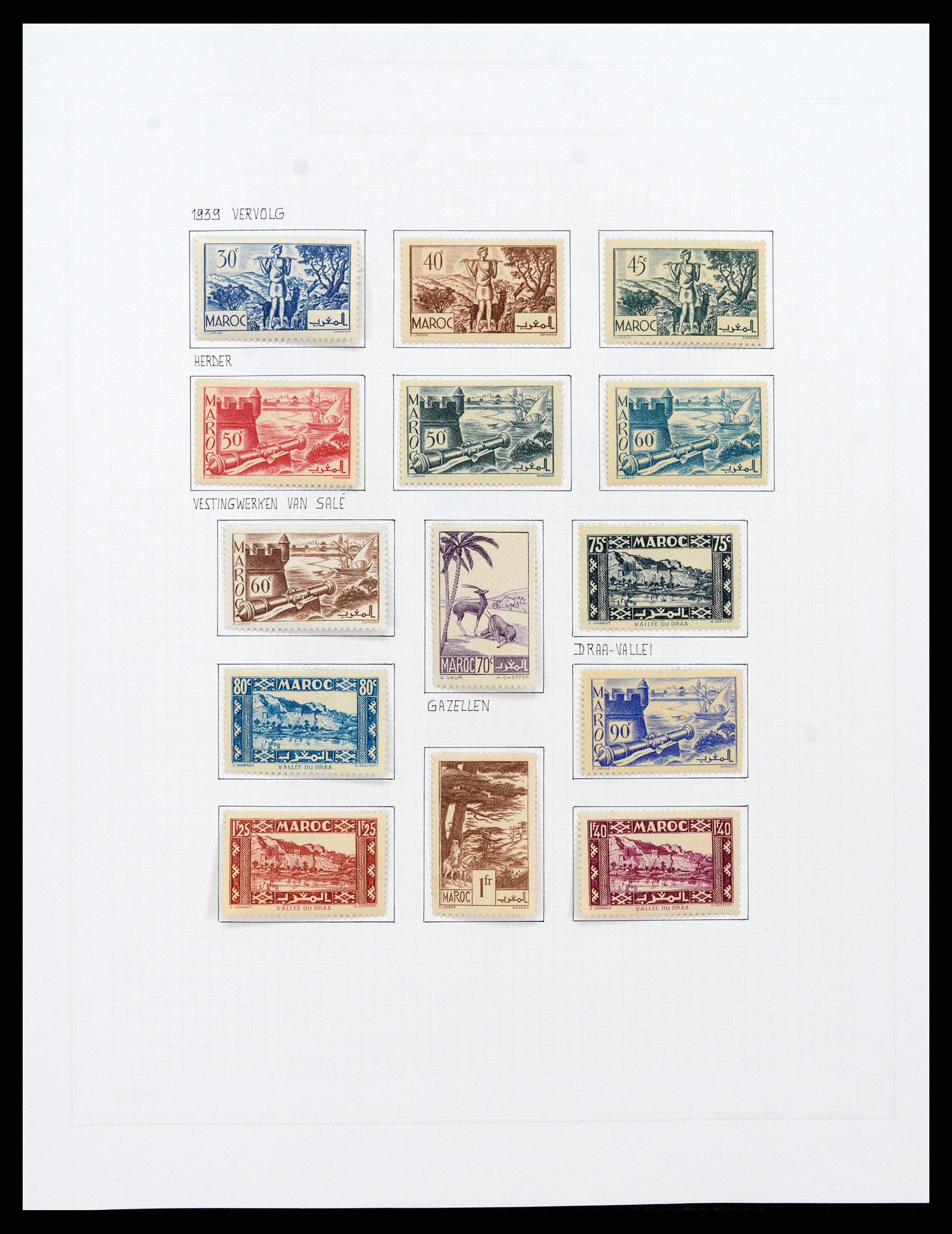 37470 022 - Postzegelverzameling 37470 Marokko 1891-1950.