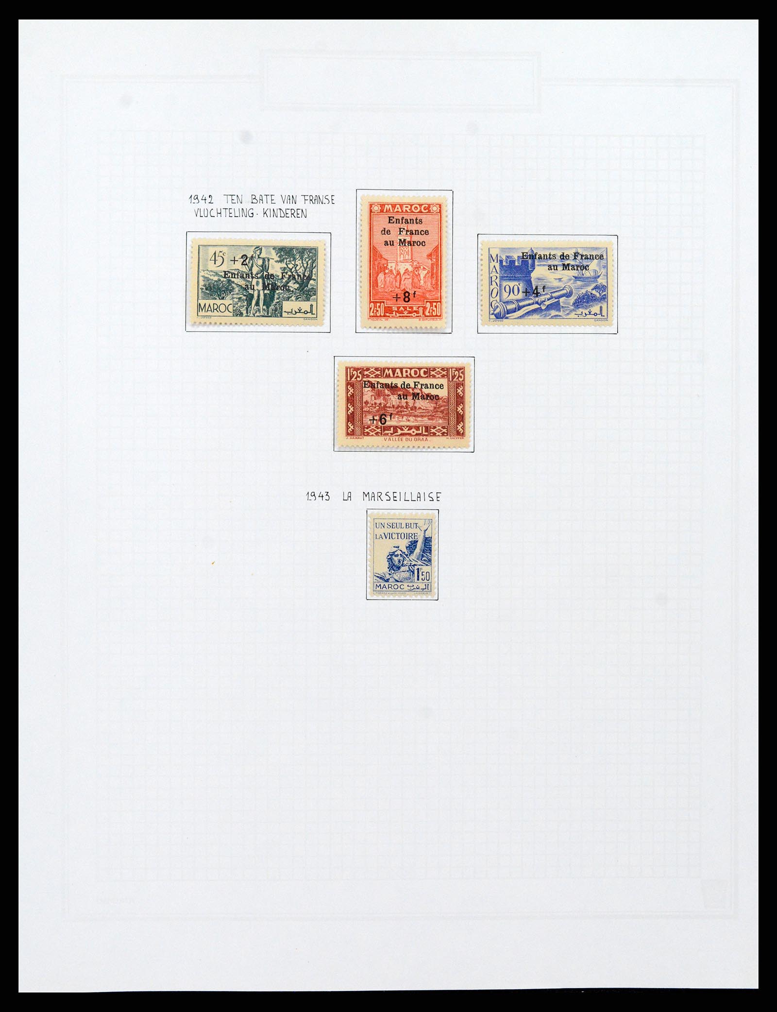 37470 025 - Postzegelverzameling 37470 Marokko 1891-1950.