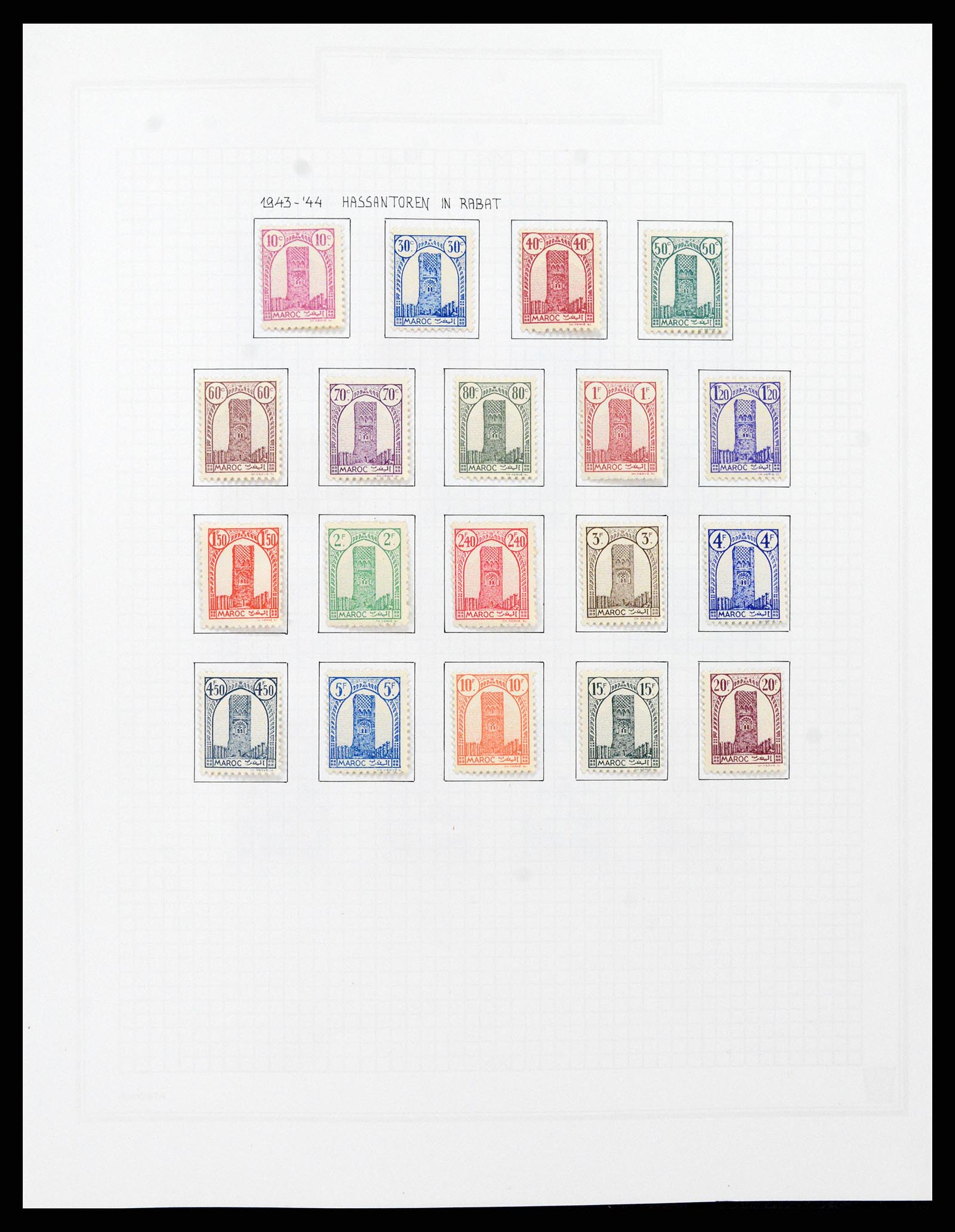 37470 026 - Postzegelverzameling 37470 Marokko 1891-1950.