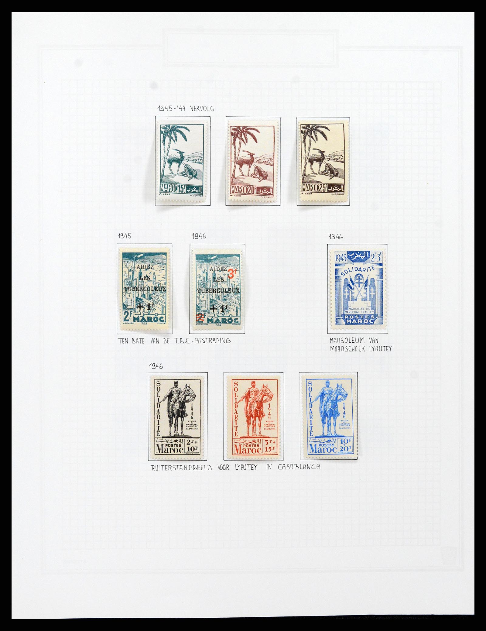 37470 028 - Postzegelverzameling 37470 Marokko 1891-1950.