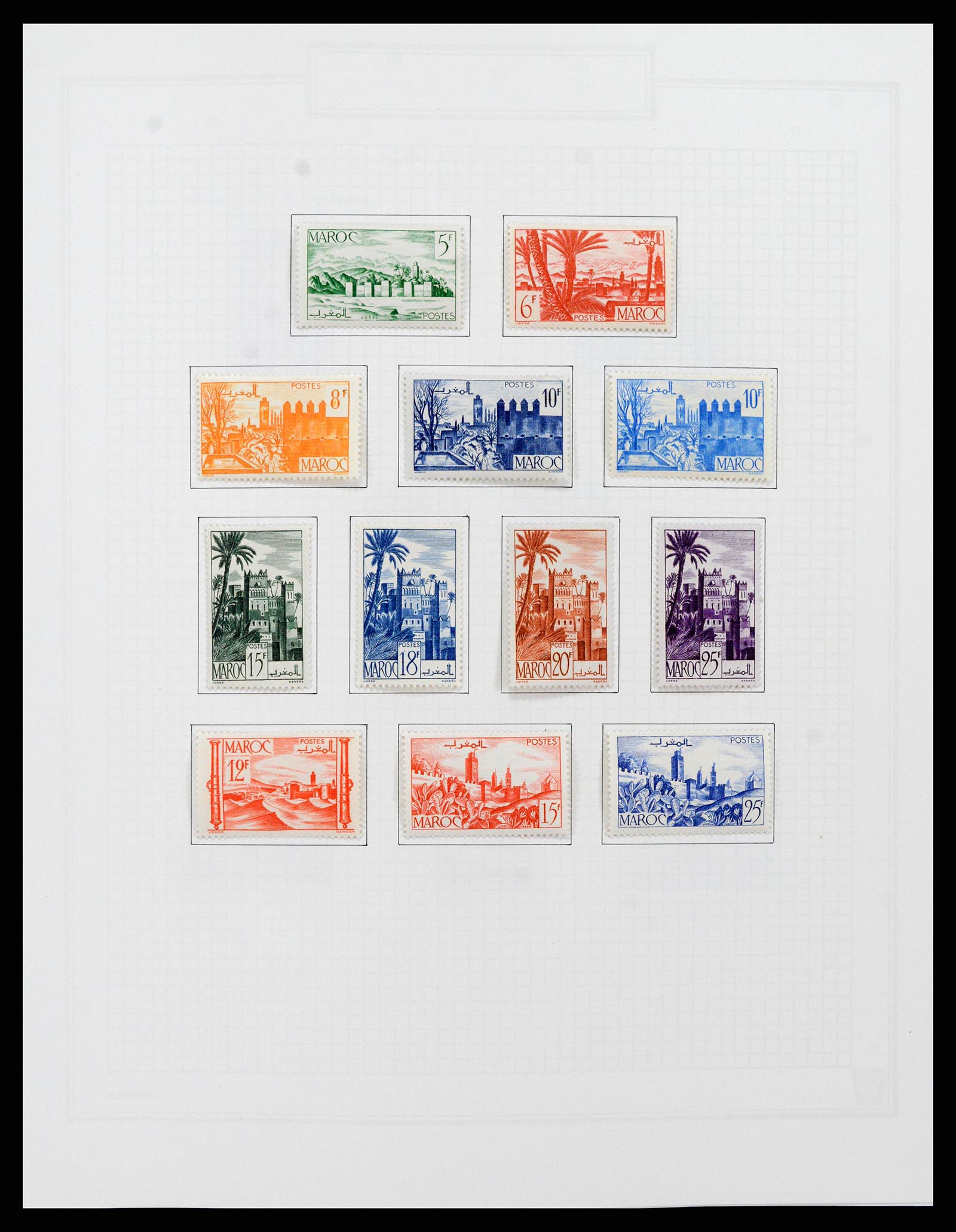 37470 030 - Postzegelverzameling 37470 Marokko 1891-1950.