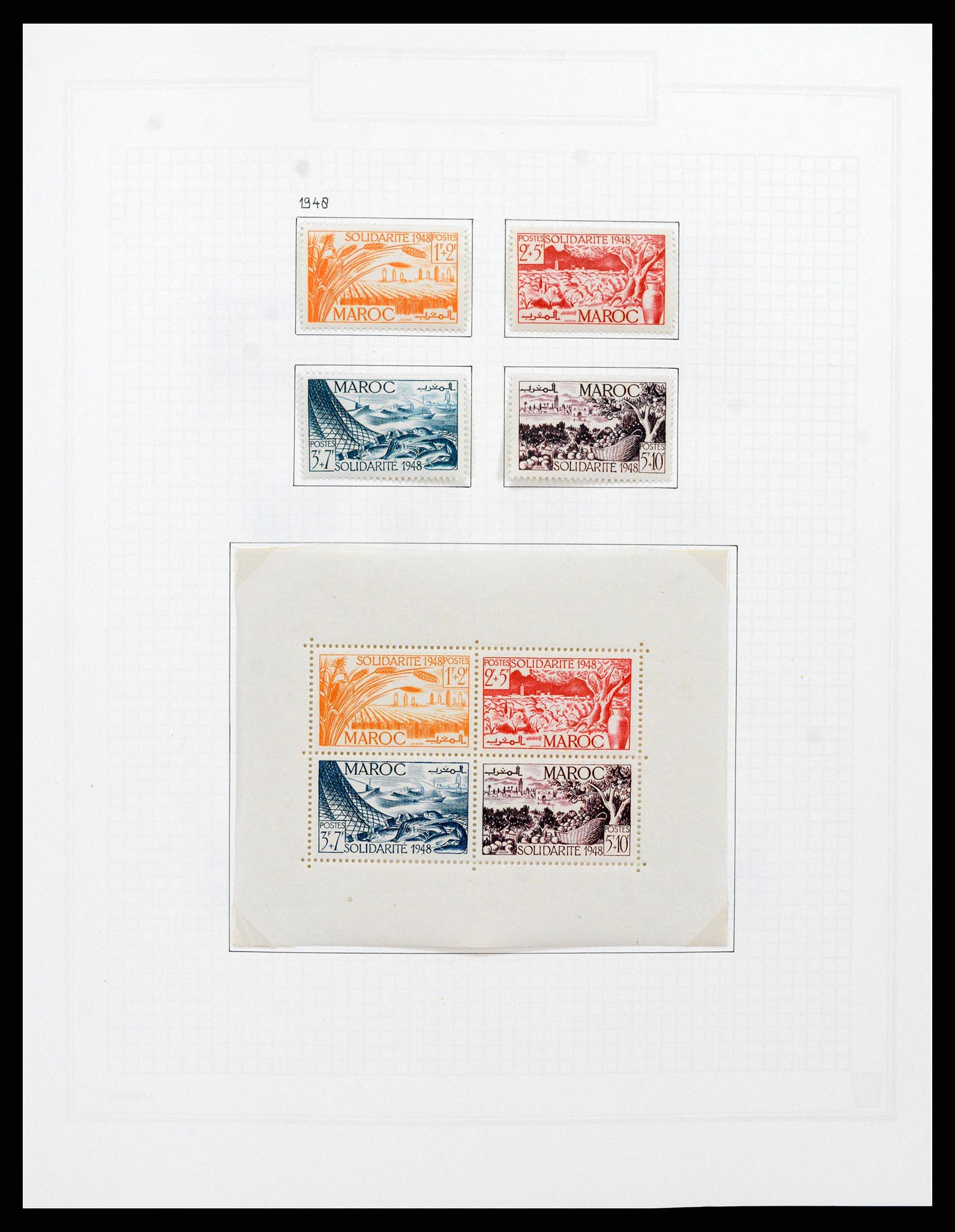 37470 032 - Postzegelverzameling 37470 Marokko 1891-1950.