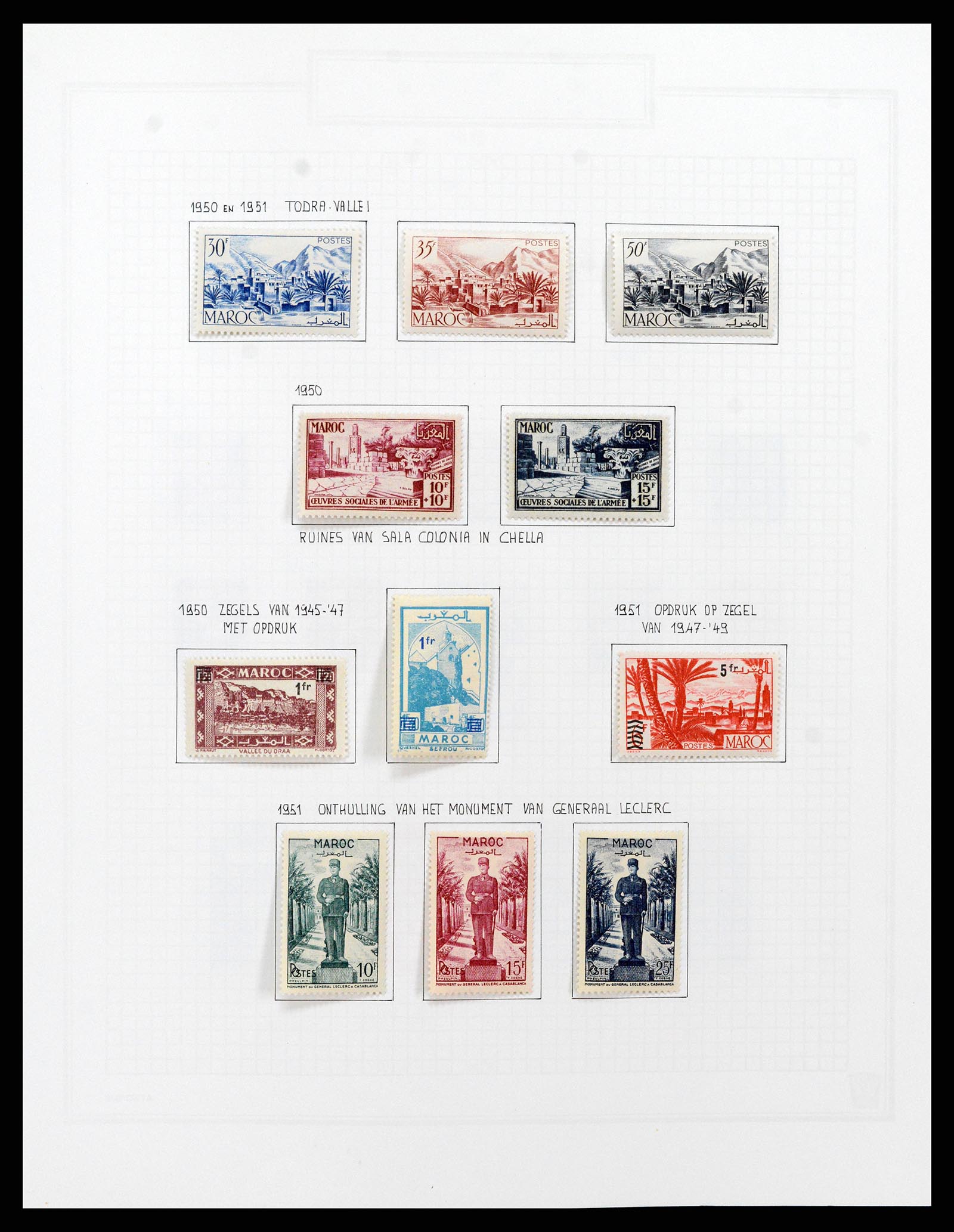 37470 035 - Postzegelverzameling 37470 Marokko 1891-1950.