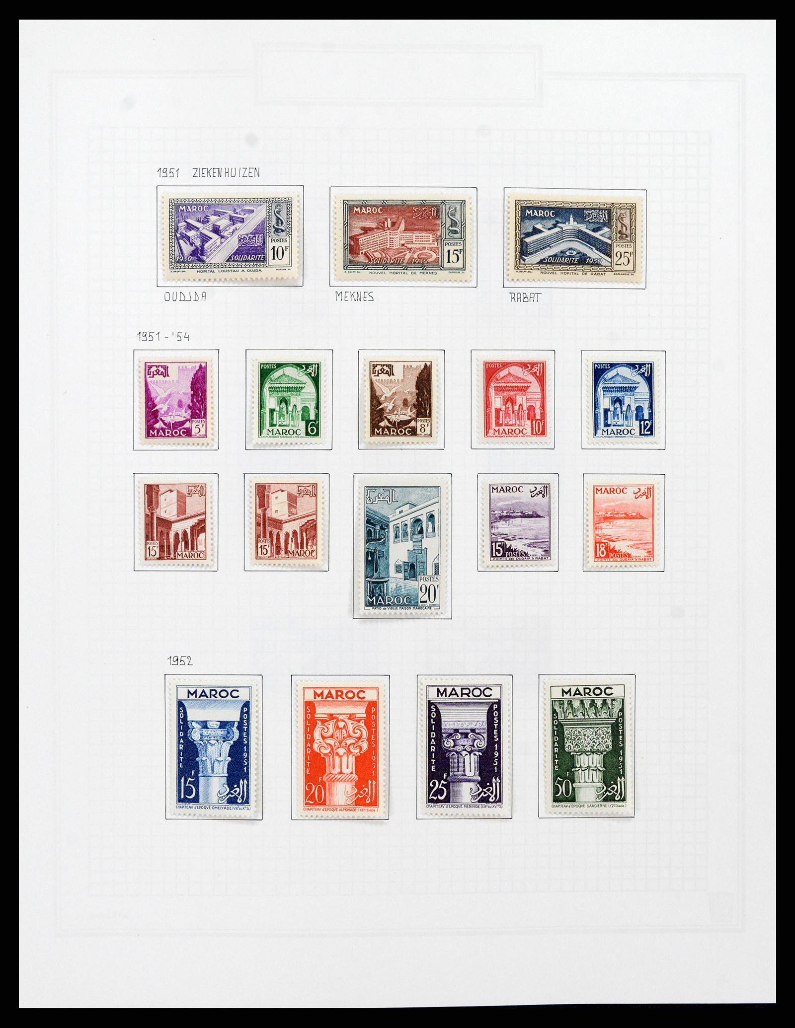 37470 036 - Postzegelverzameling 37470 Marokko 1891-1950.