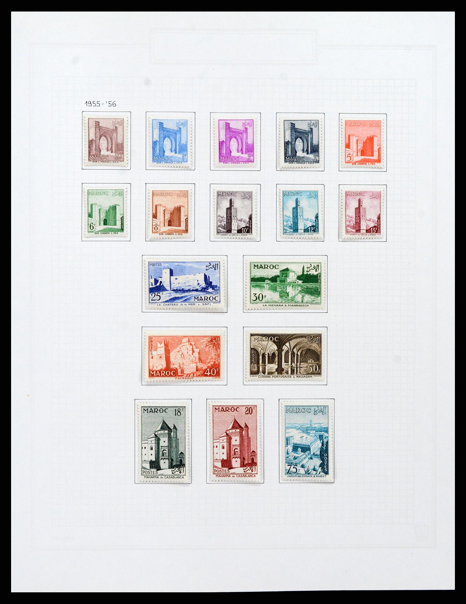 37470 040 - Postzegelverzameling 37470 Marokko 1891-1950.