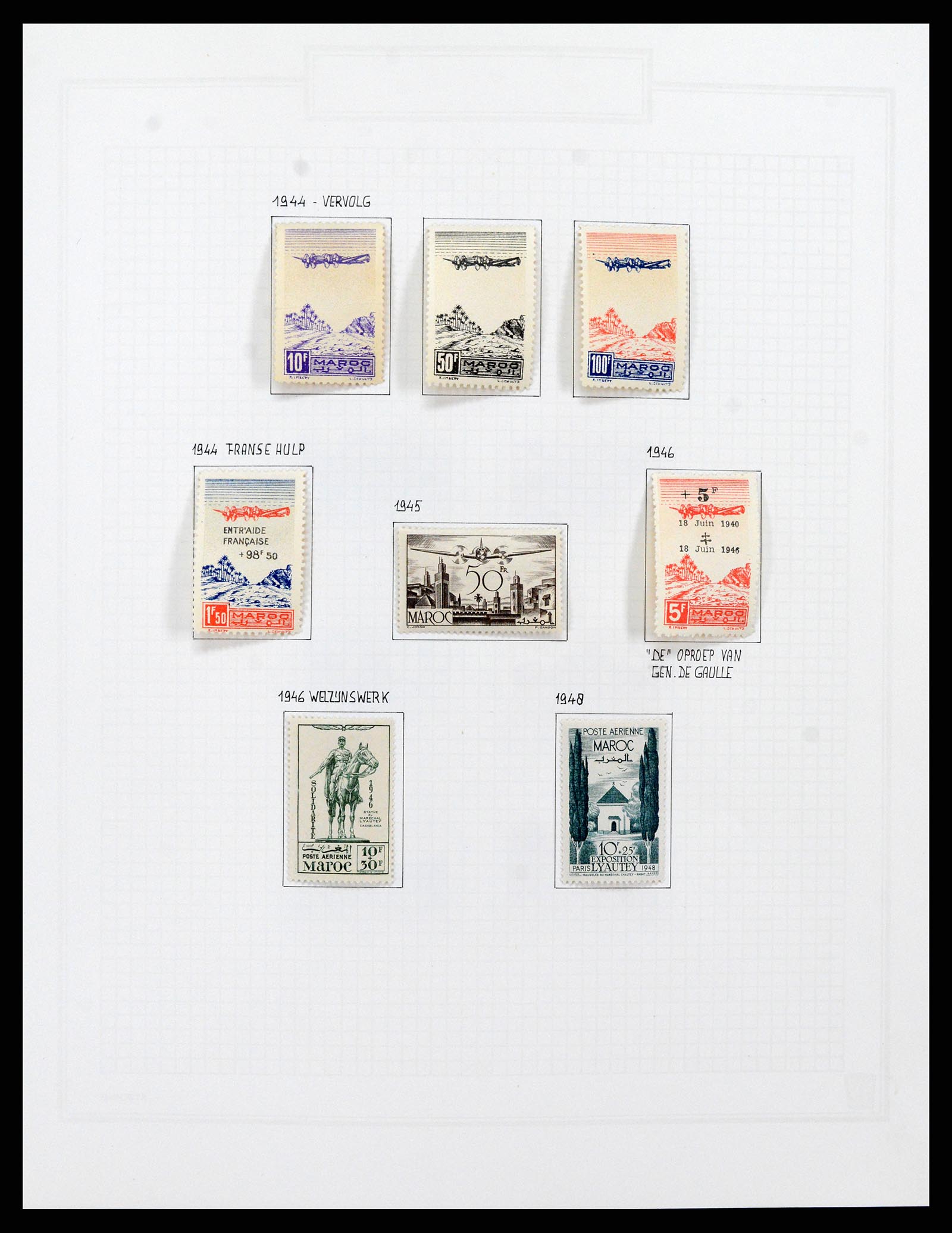 37470 047 - Postzegelverzameling 37470 Marokko 1891-1950.