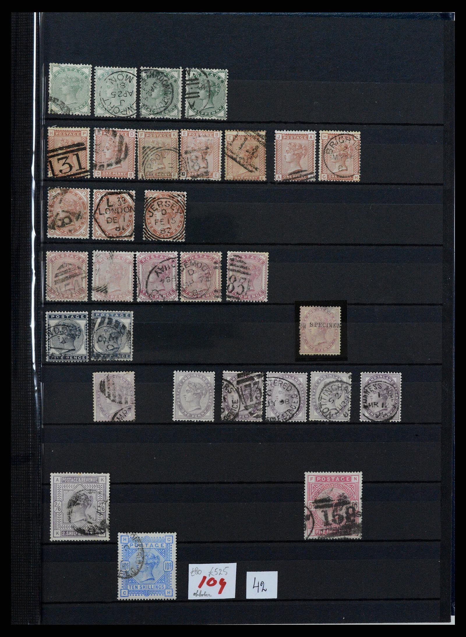 37471 007 - Postzegelverzameling 37471 Engeland 1840-1948.