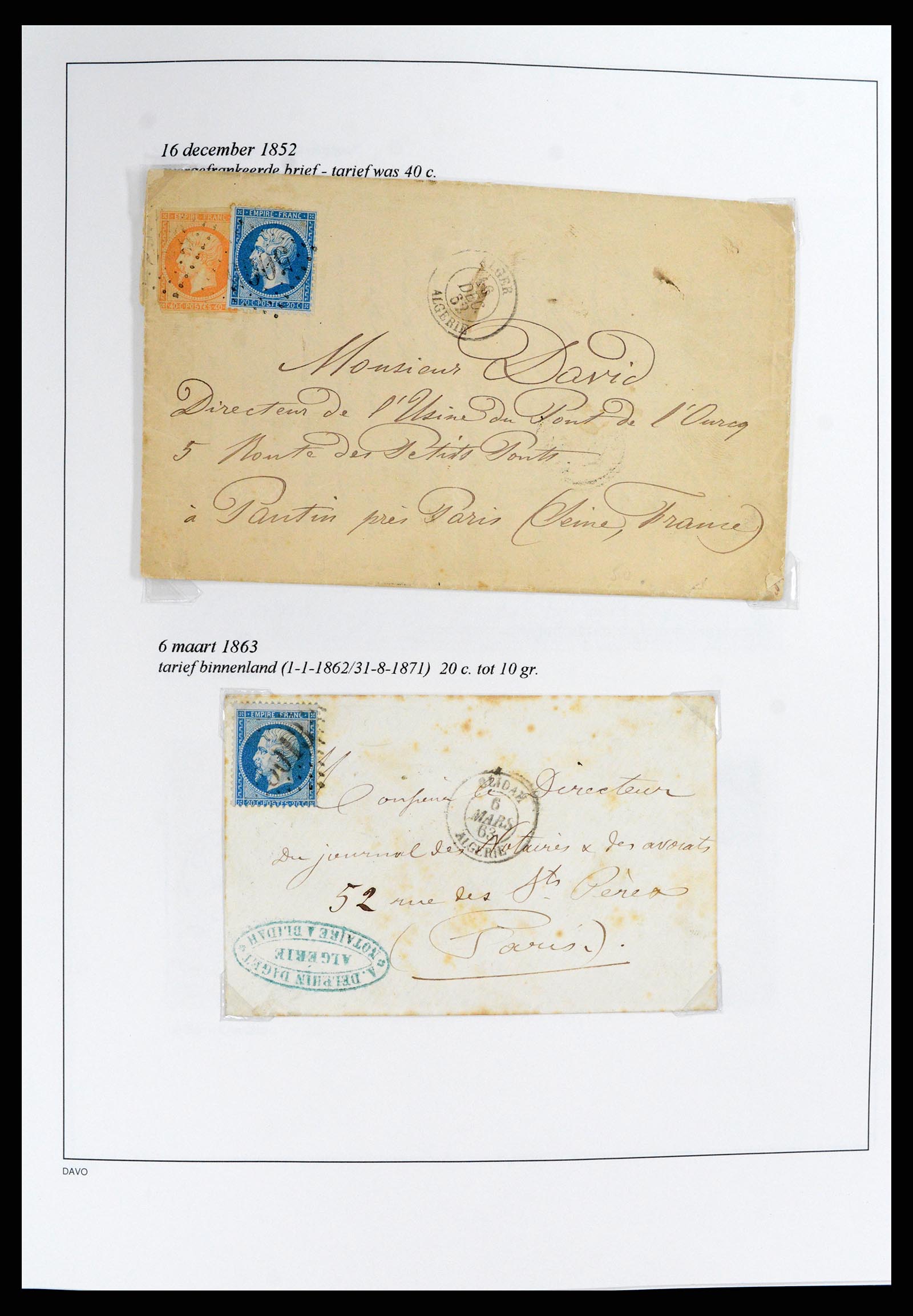 37472 004 - Stamp collection 37472 Algeria specialised collection 1849(!)-1958.