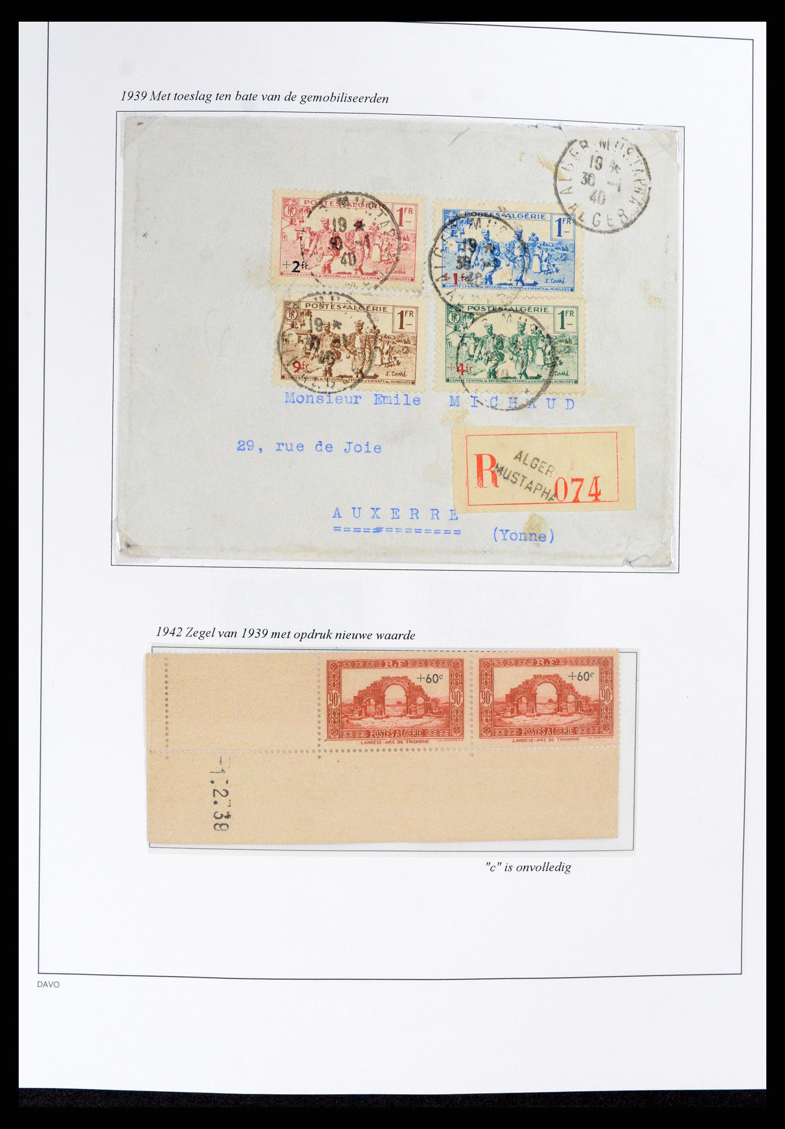 37472 025 - Stamp collection 37472 Algeria specialised collection 1849(!)-1958.