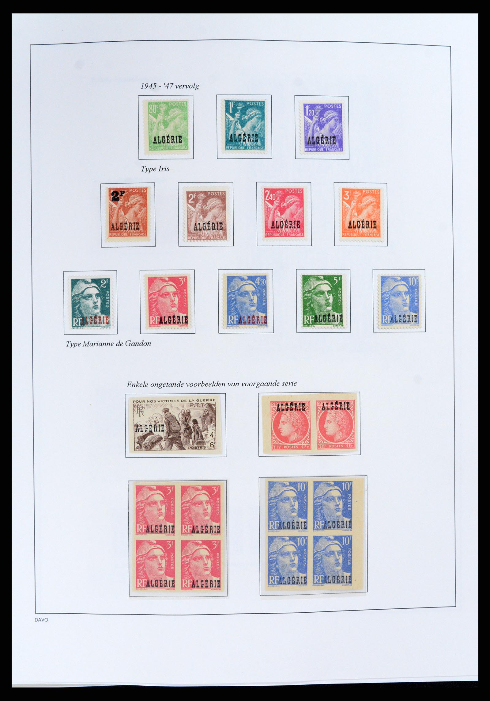 37472 044 - Stamp collection 37472 Algeria specialised collection 1849(!)-1958.