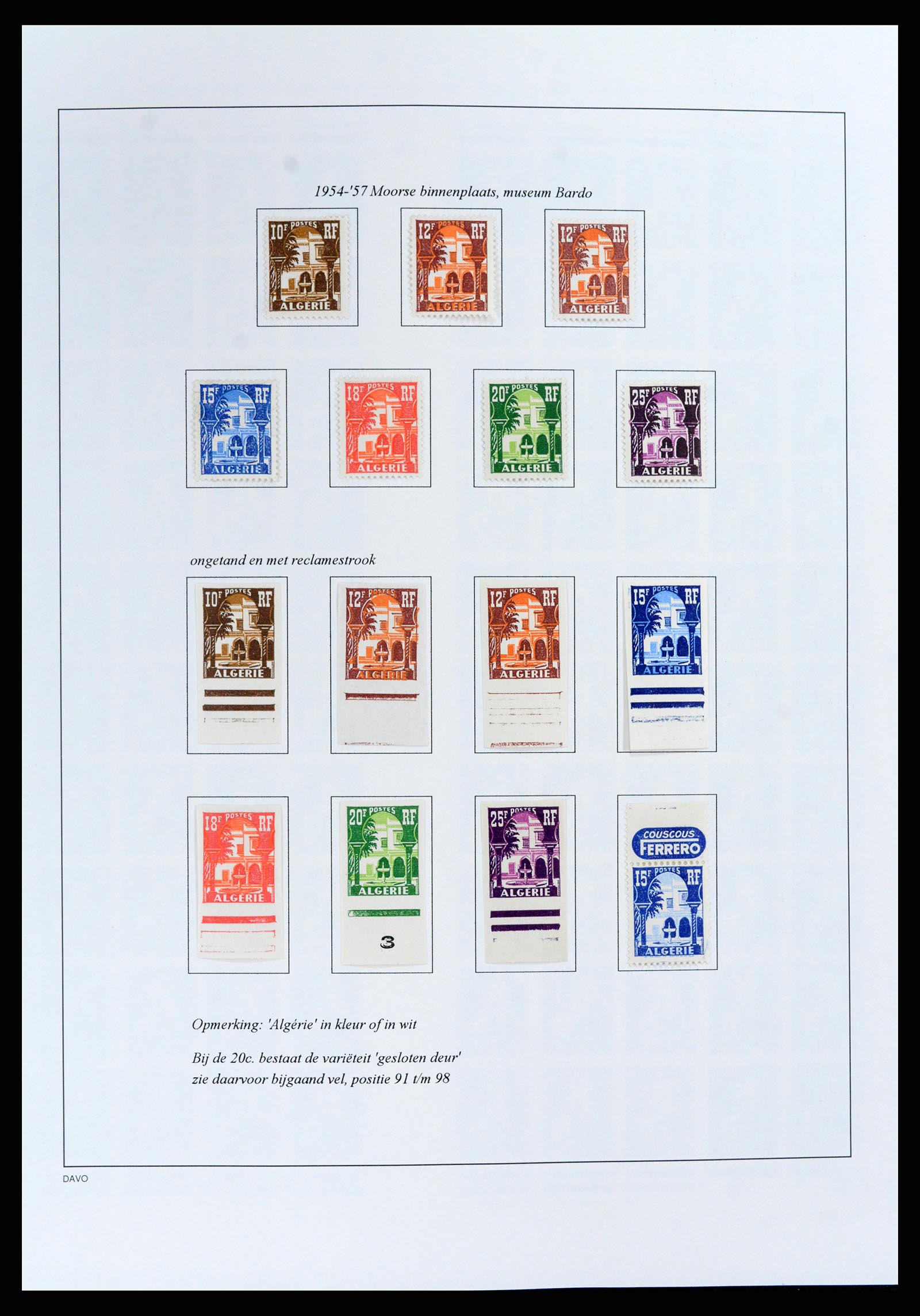 37472 068 - Stamp collection 37472 Algeria specialised collection 1849(!)-1958.