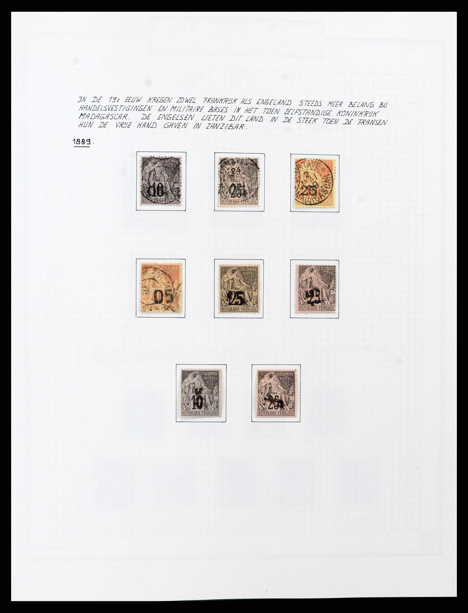 37473 014 - Postzegelverzameling 37473 Franse Koloniën 1888-1957.