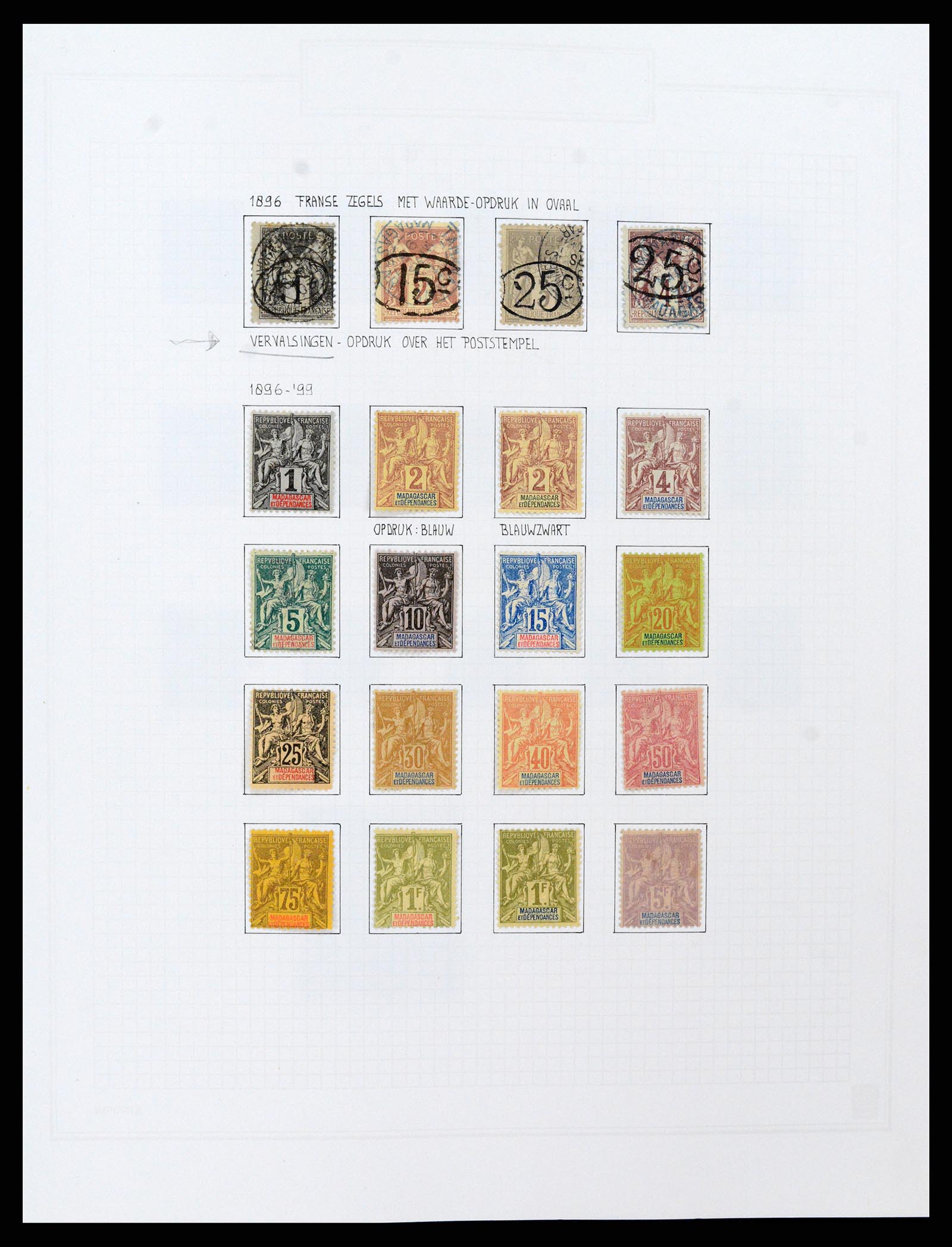 37473 016 - Postzegelverzameling 37473 Franse Koloniën 1888-1957.