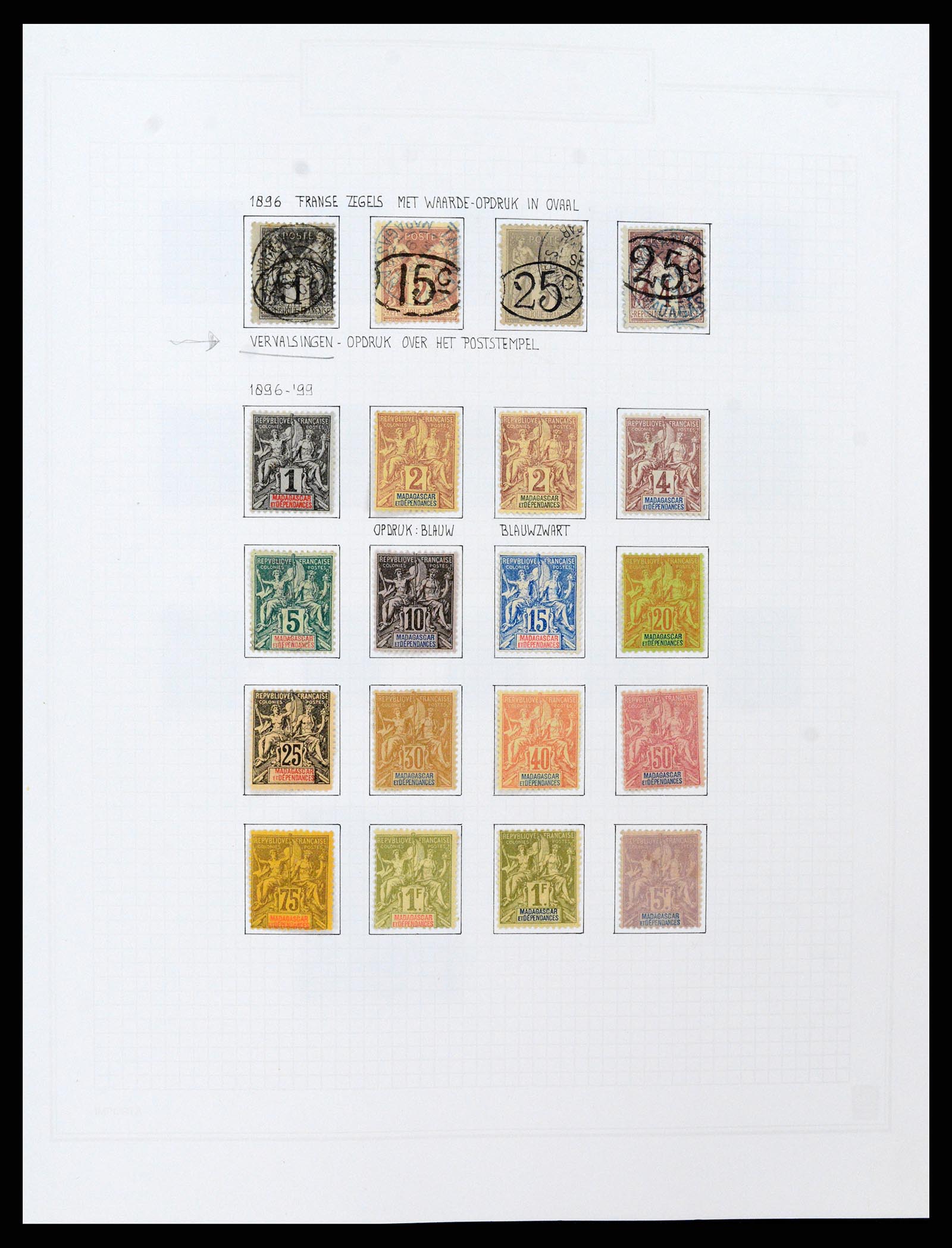 37473 016 - Postzegelverzameling 37473 Franse Koloniën 1888-1957.