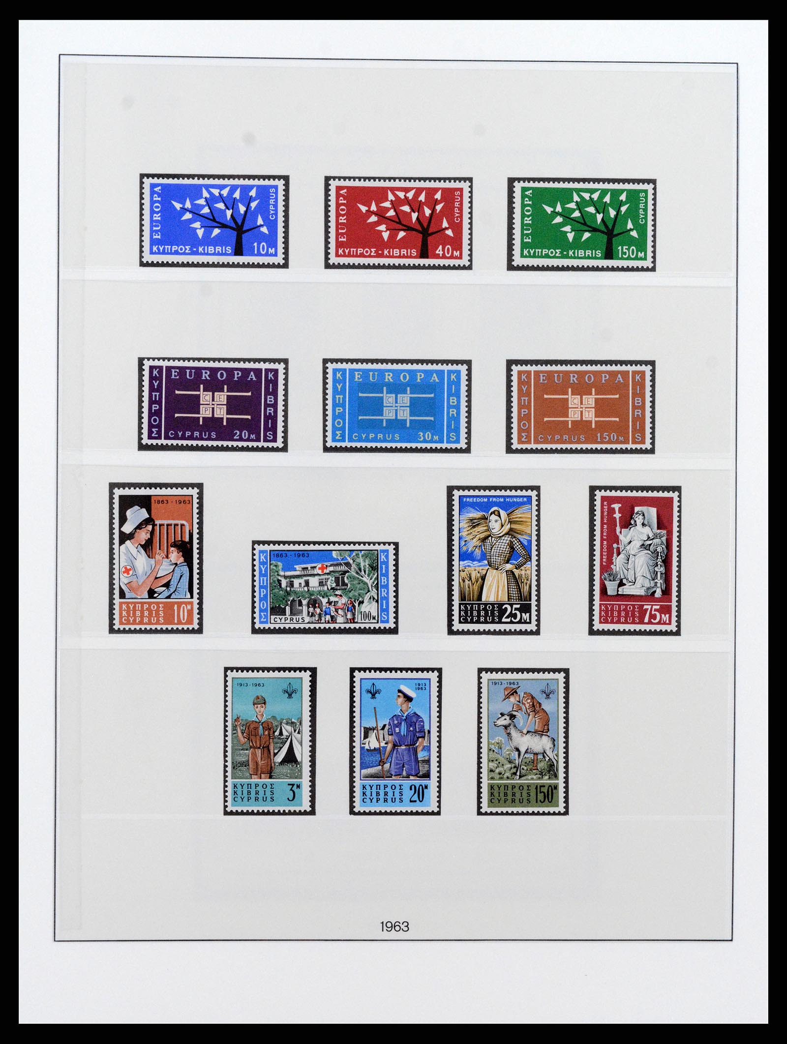 37474 008 - Postzegelverzameling 37474 Cyprus 1935-1988.