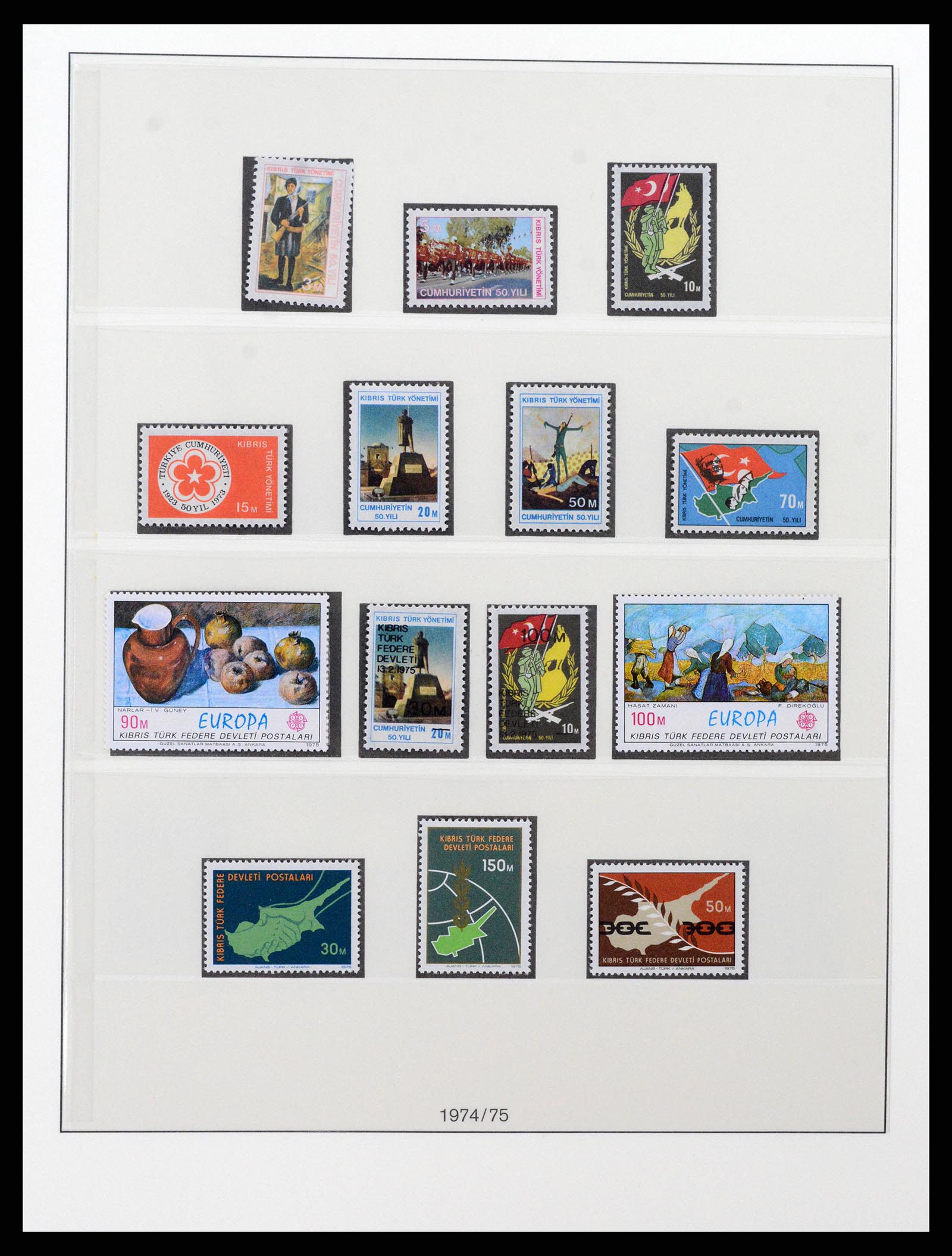 37477 001 - Postzegelverzameling 37477 Turks Cyprus 1974-1991.