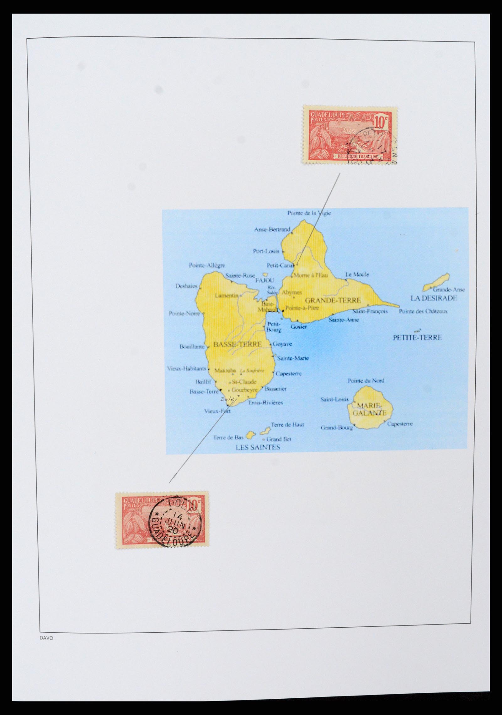 37480 013 - Stamp collection 37480 Guadeloupe supercollection 1823-1947.