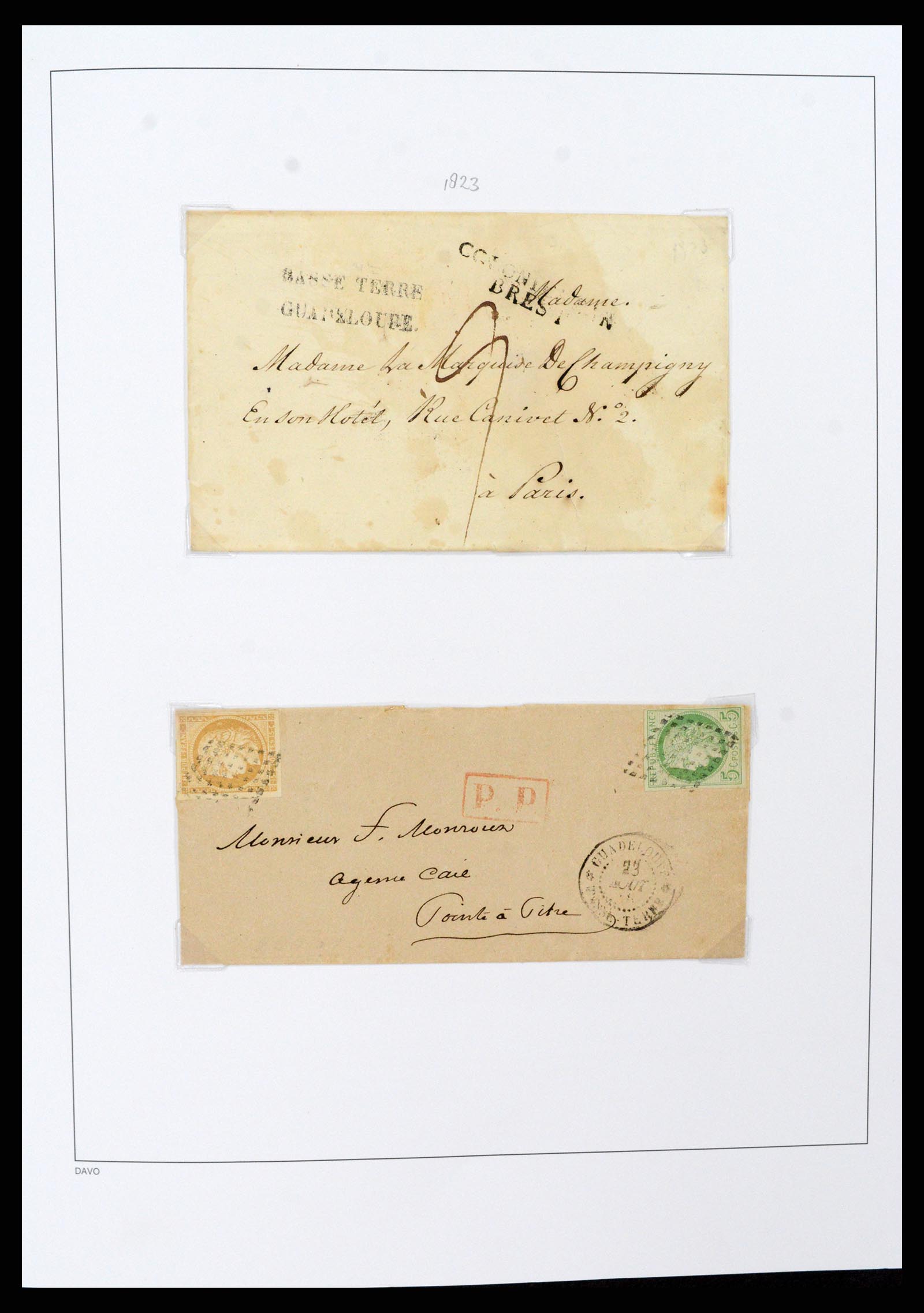 37480 014 - Stamp collection 37480 Guadeloupe supercollection 1823-1947.