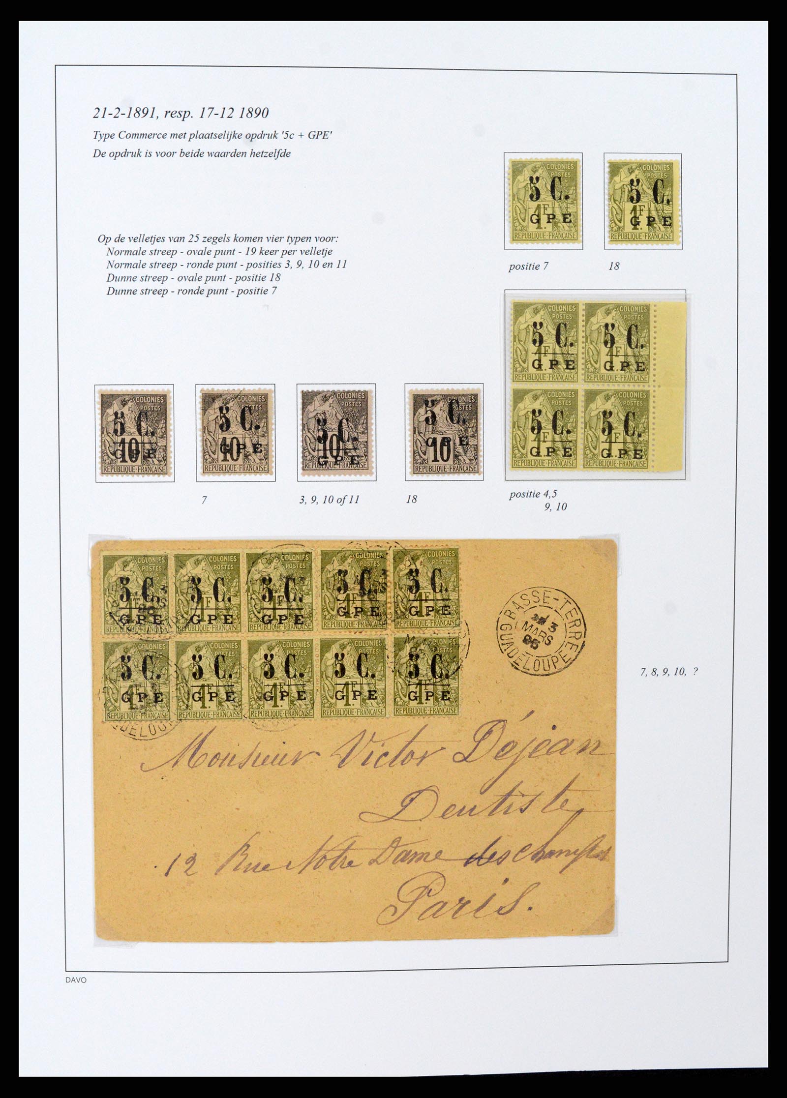 37480 040 - Postzegelverzameling 37480 Guadeloupe supercollectie 1823-1947.