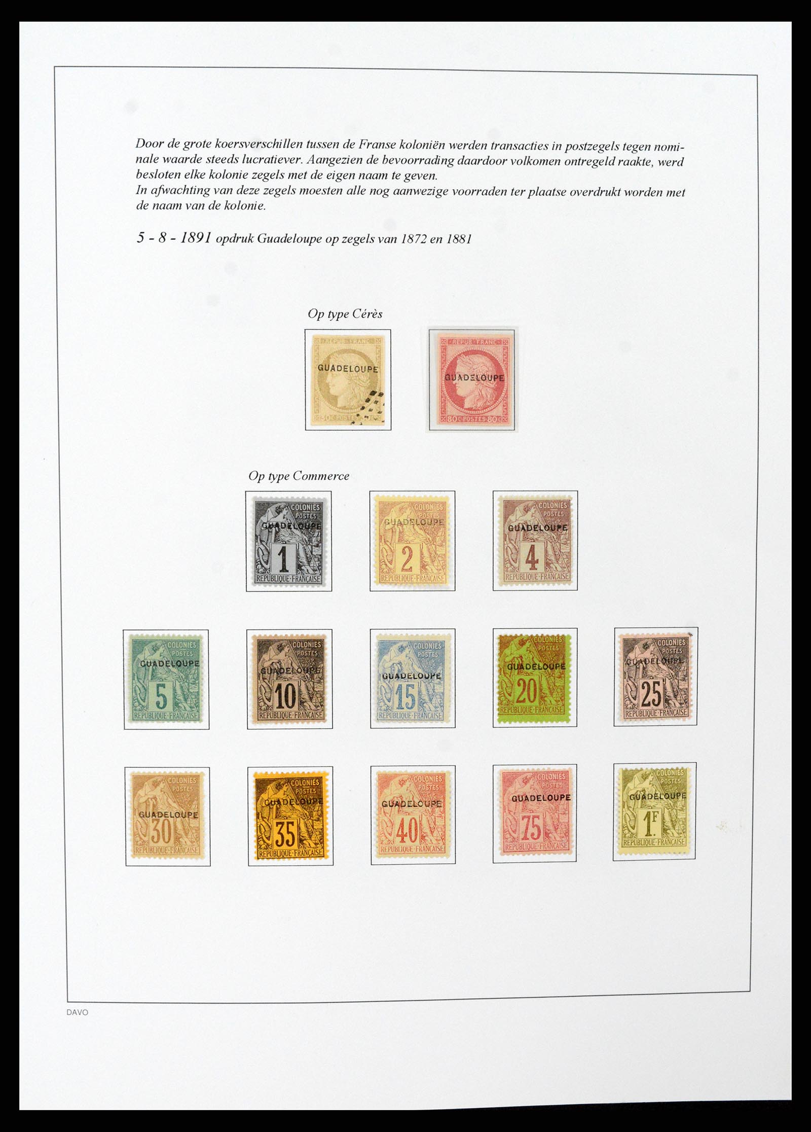 37480 041 - Stamp collection 37480 Guadeloupe supercollection 1823-1947.