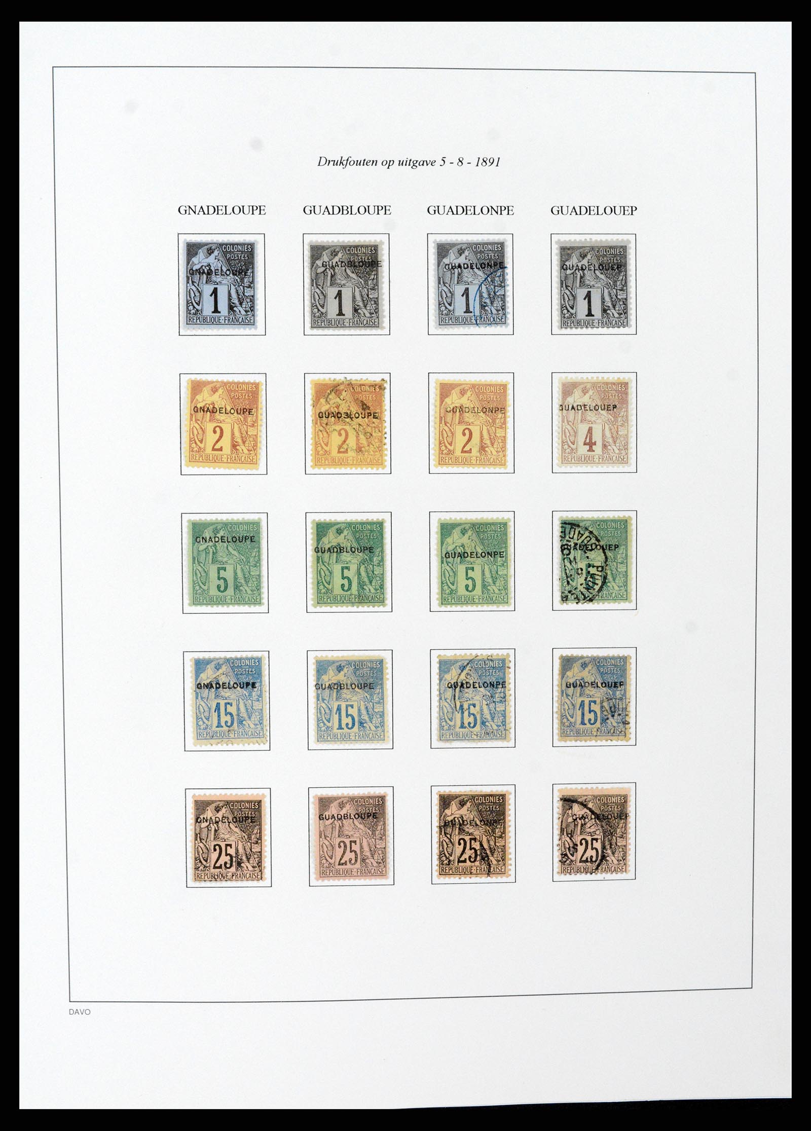 37480 042 - Stamp collection 37480 Guadeloupe supercollection 1823-1947.