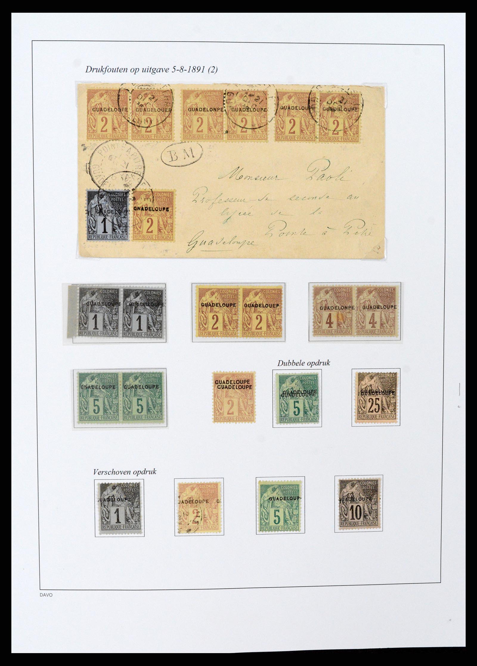 37480 043 - Postzegelverzameling 37480 Guadeloupe supercollectie 1823-1947.