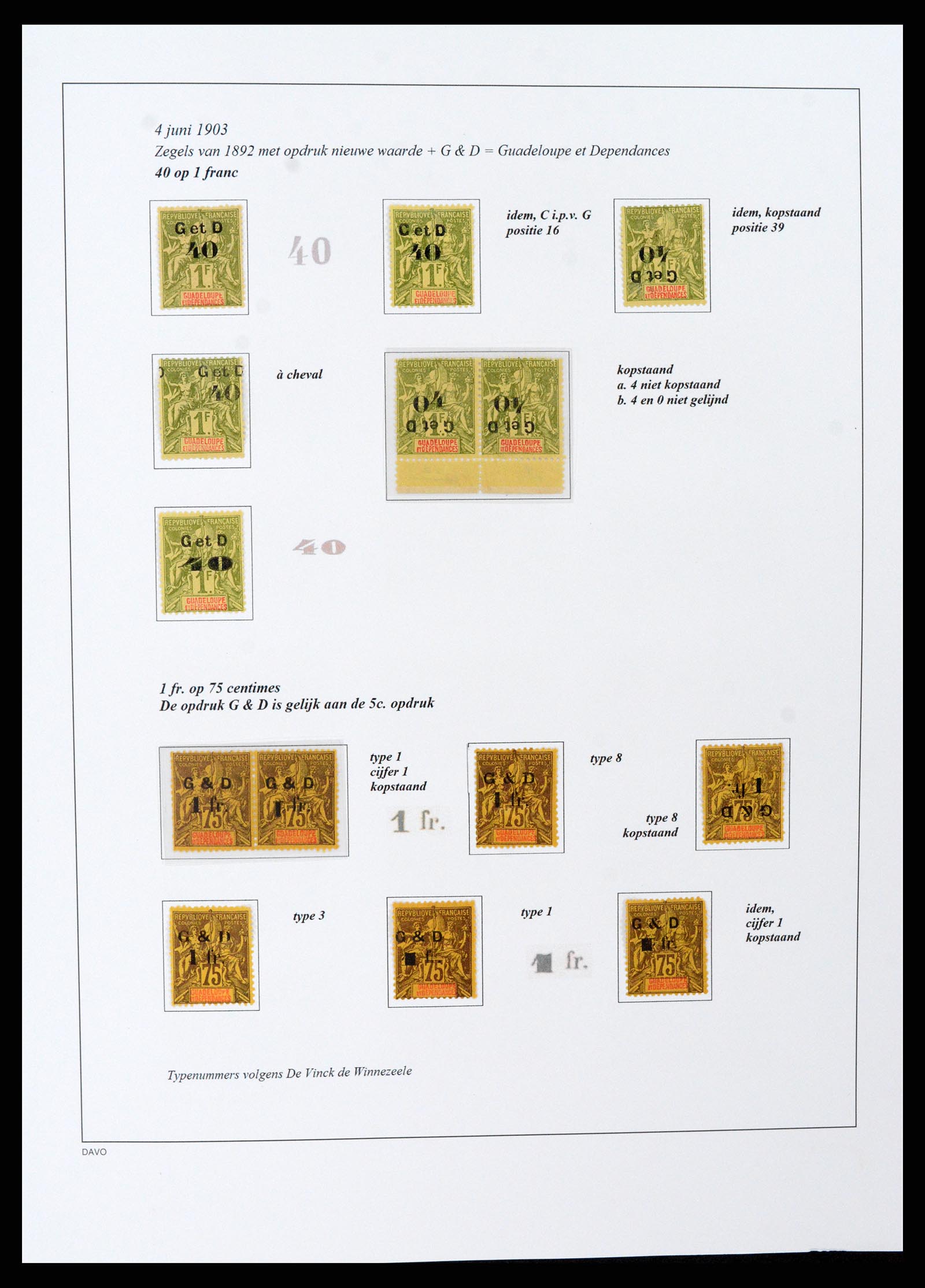 37480 050 - Postzegelverzameling 37480 Guadeloupe supercollectie 1823-1947.
