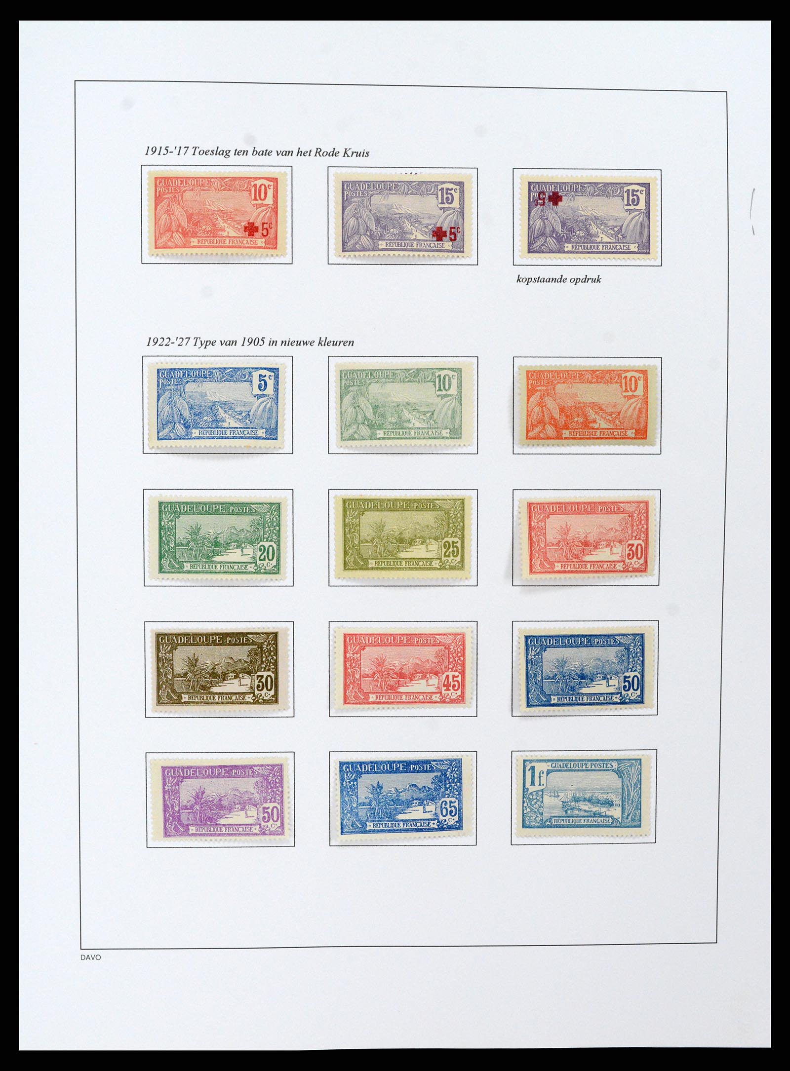 37480 055 - Stamp collection 37480 Guadeloupe supercollection 1823-1947.