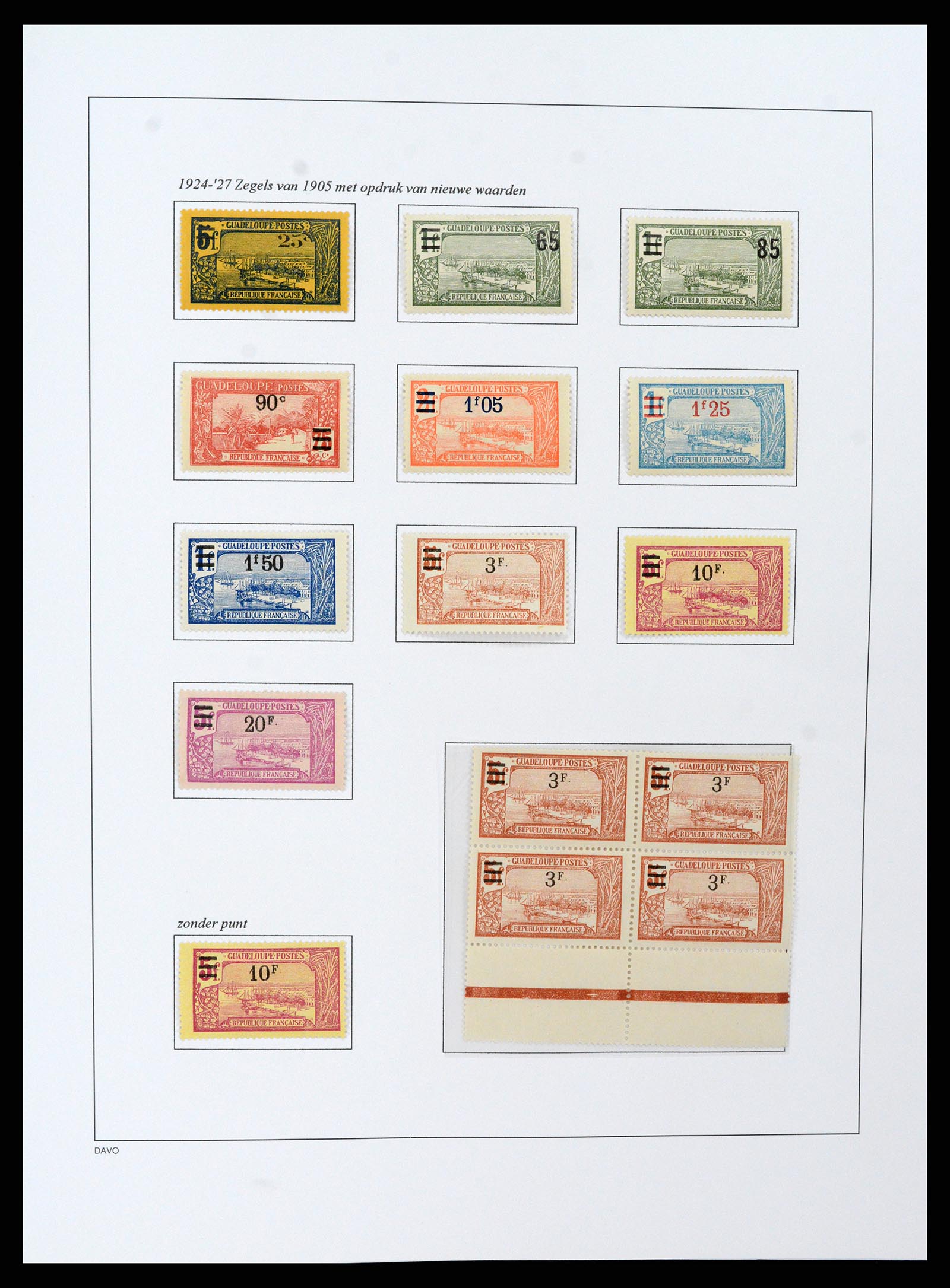 37480 056 - Stamp collection 37480 Guadeloupe supercollection 1823-1947.