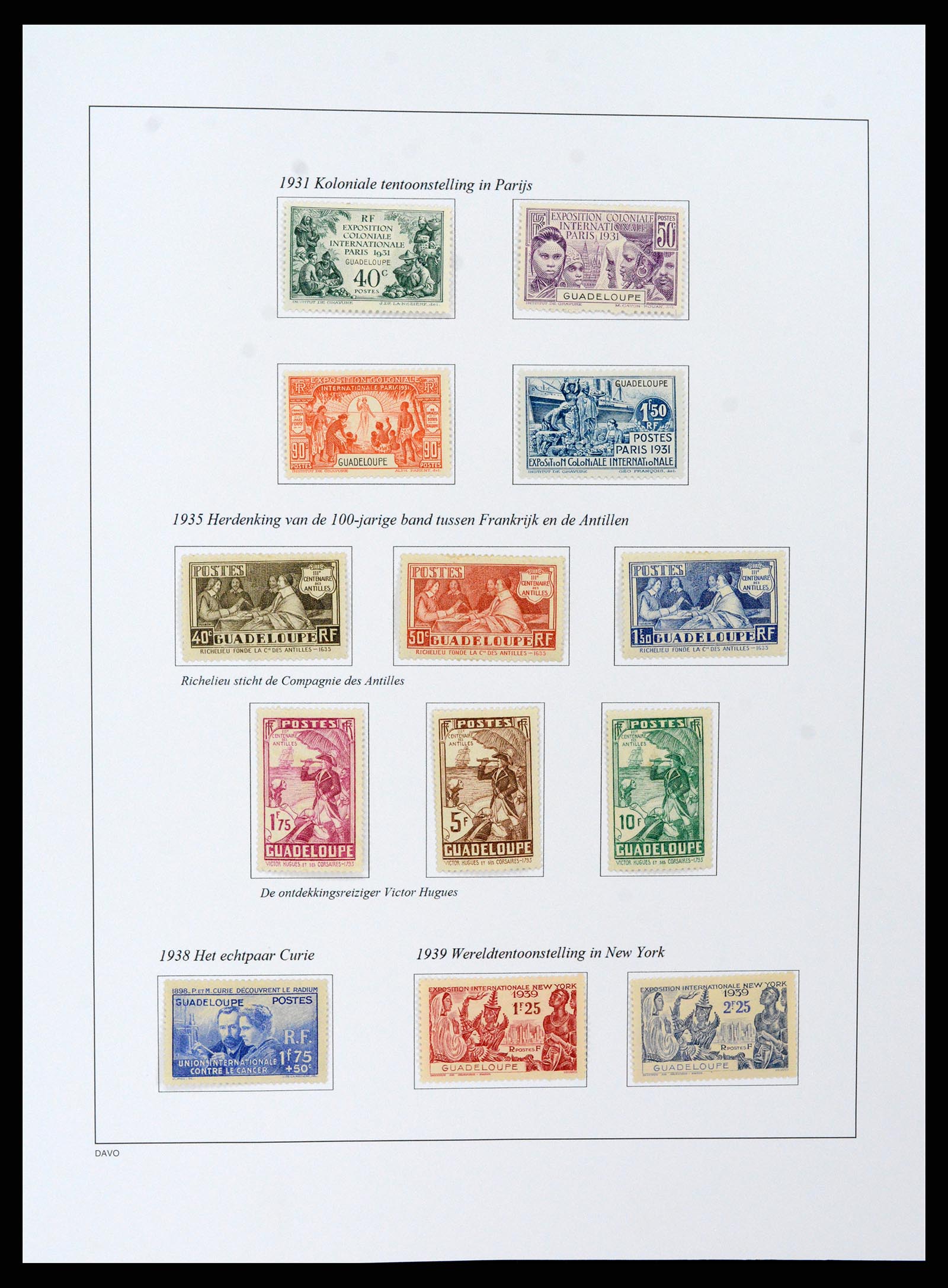 37480 062 - Stamp collection 37480 Guadeloupe supercollection 1823-1947.